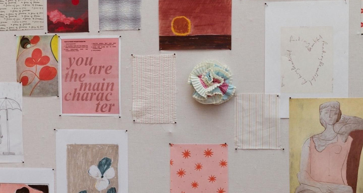 APOF board with drawings and notes