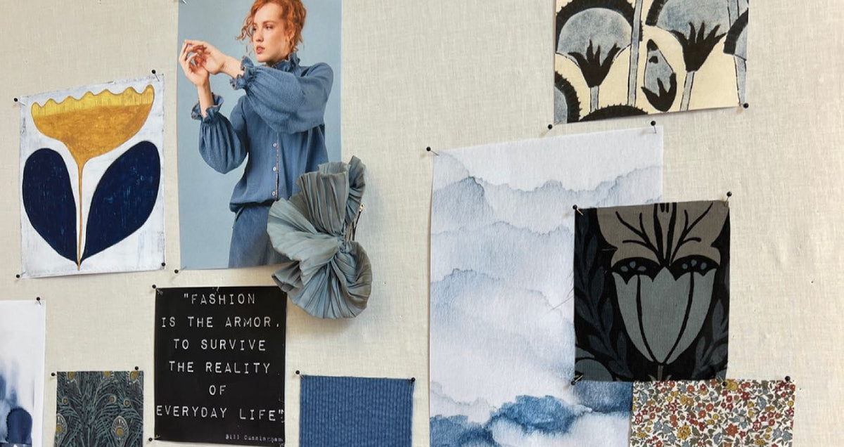 Mood board with different inspirational images