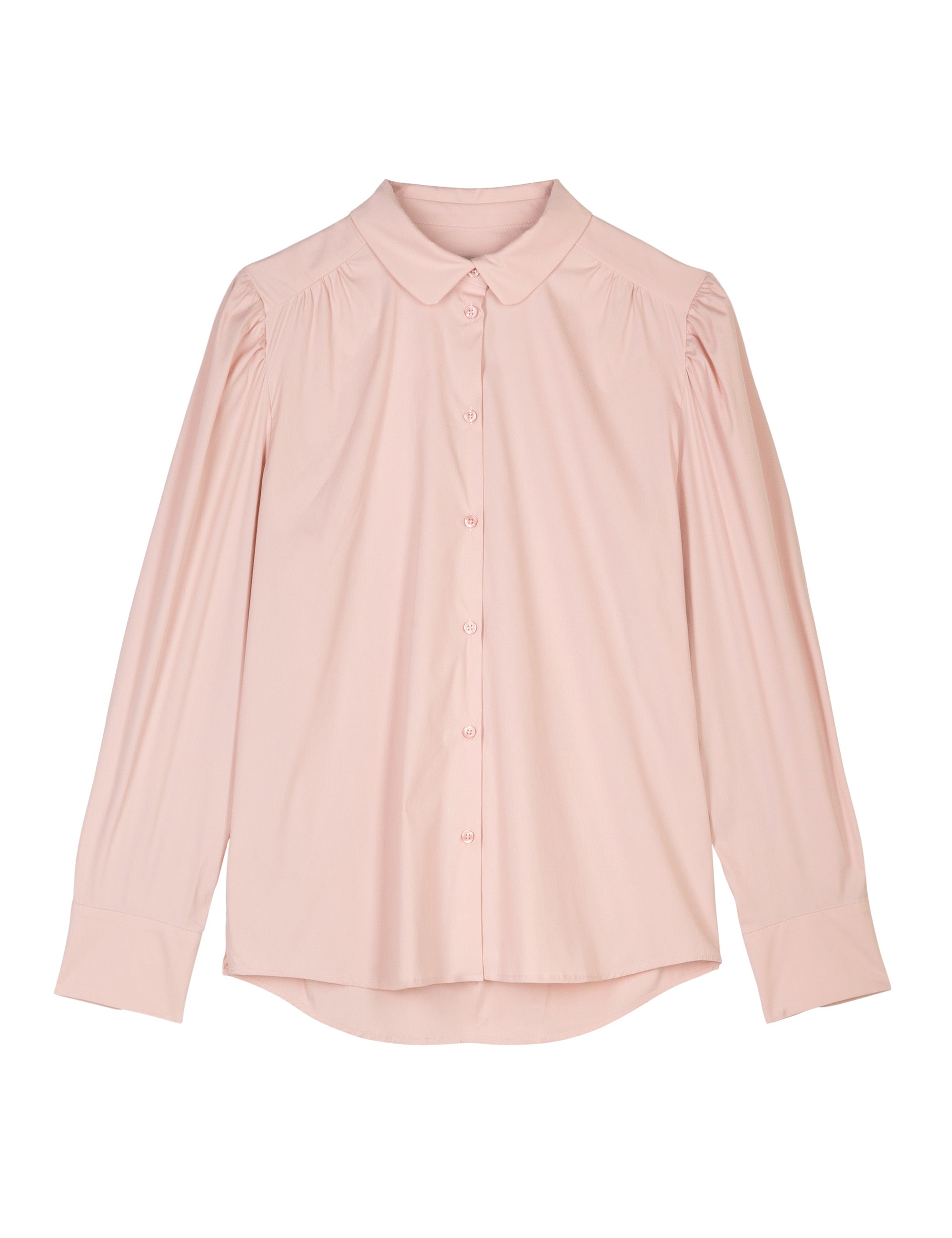 Pink women's shirt with long sleeves