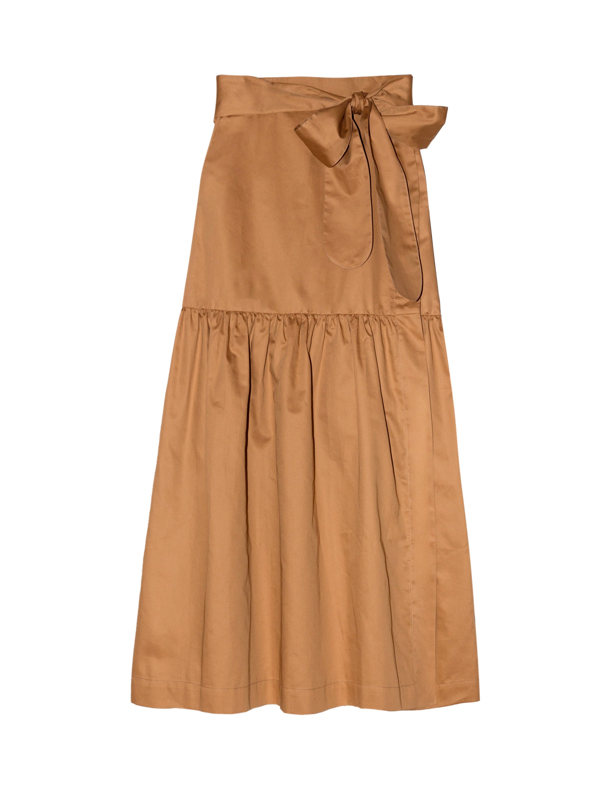 Biscuit brown wrap skirt