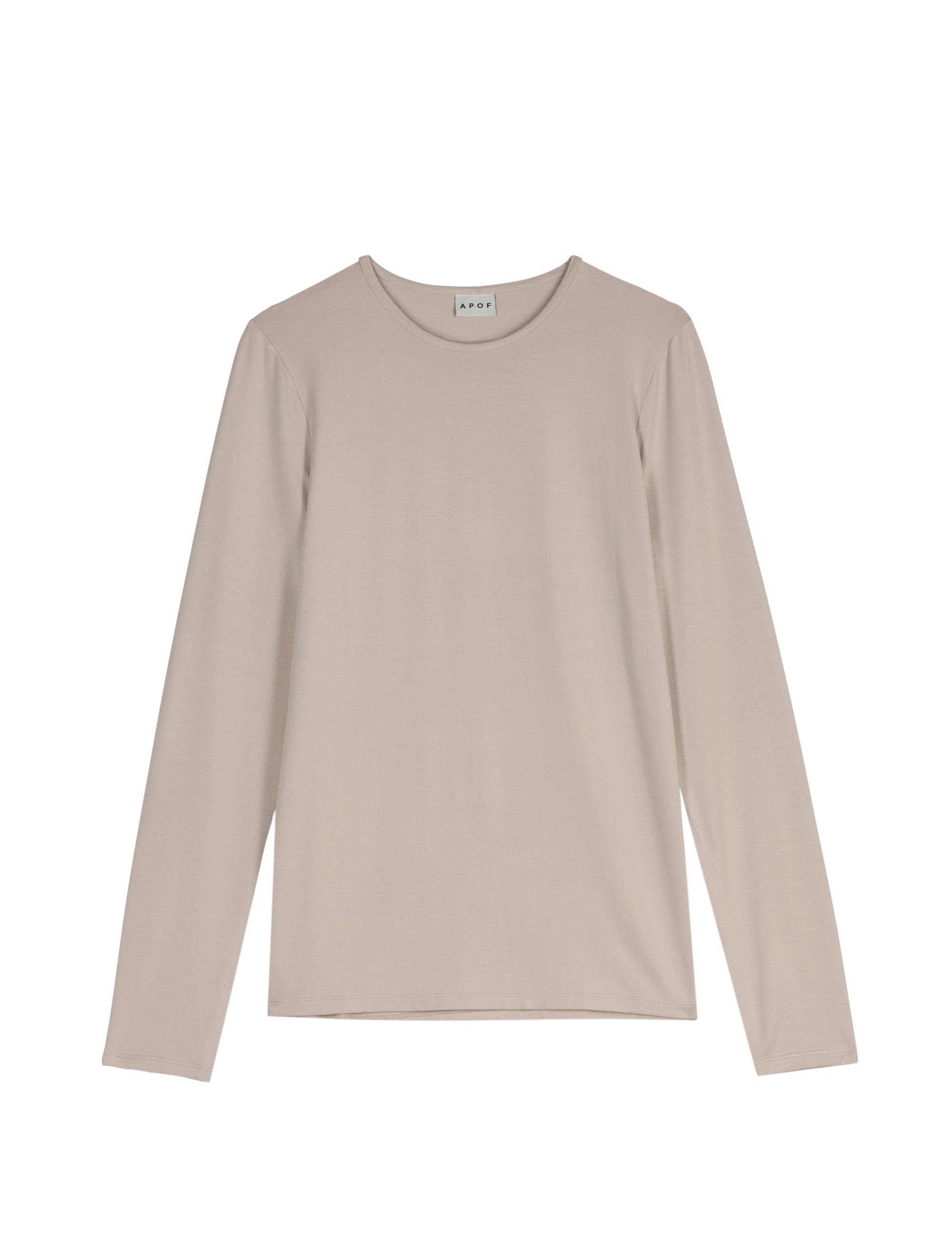 Women's long sleeved beige t-shirt