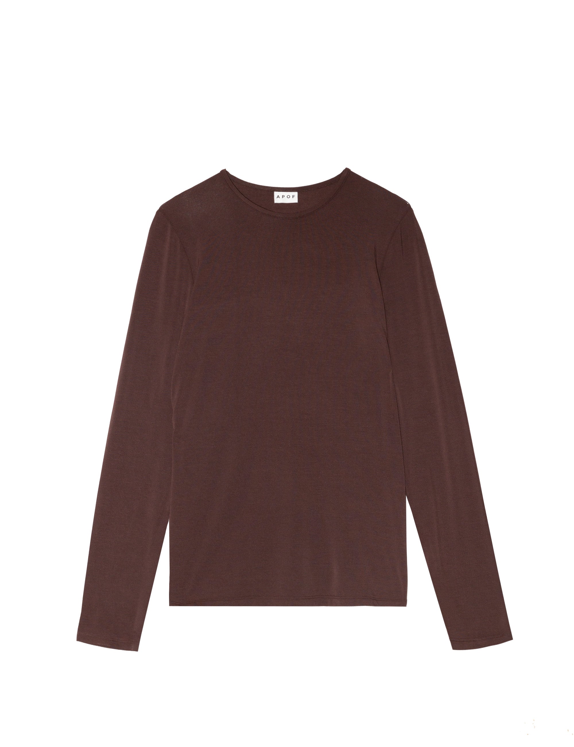 Women's long sleeve brown t-shirt