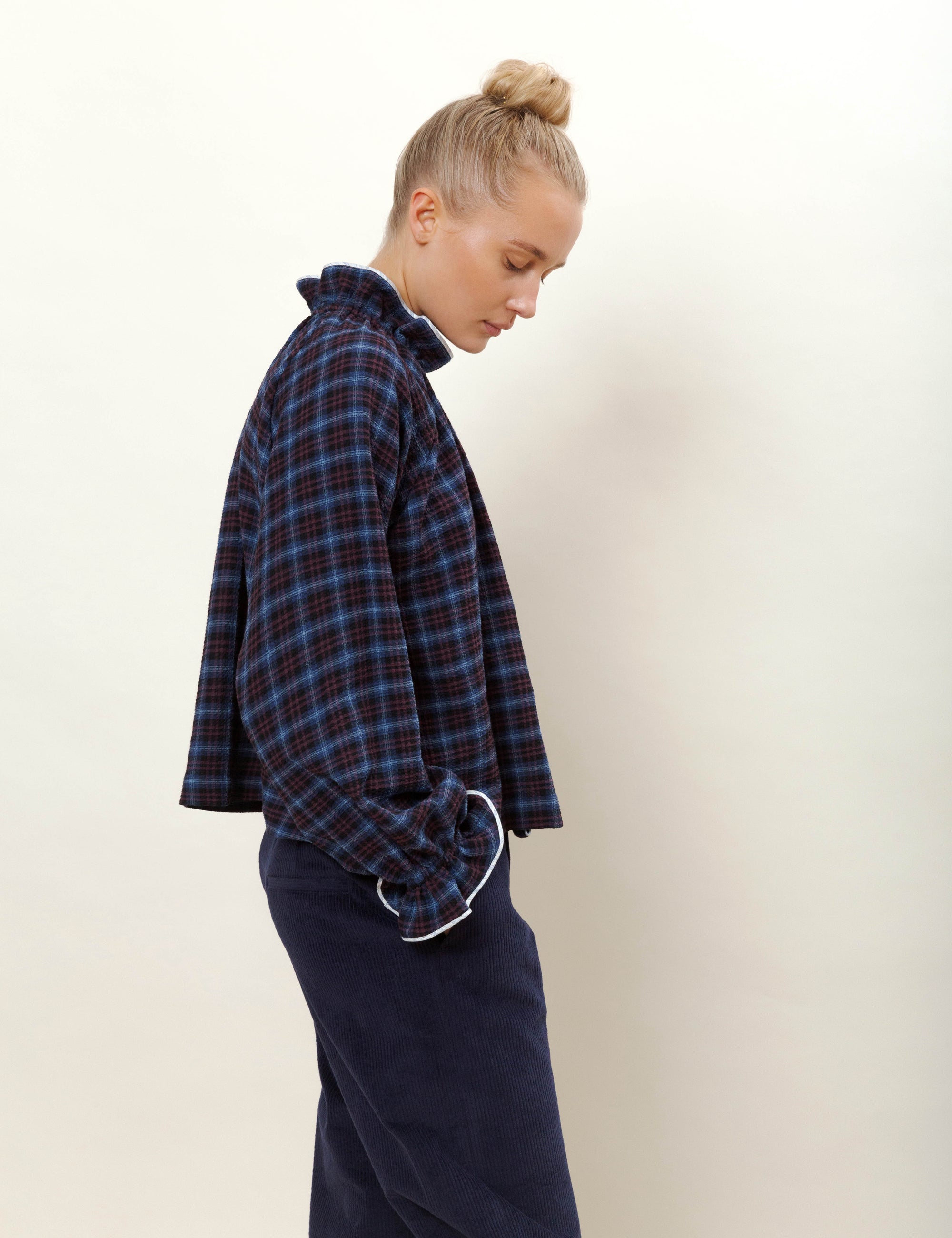 ADINE SHIRT - SIENNA CHECK