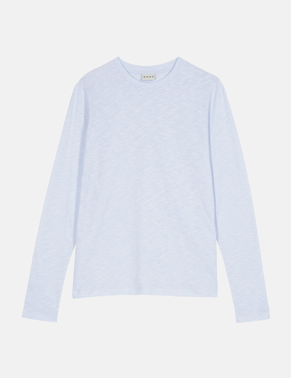 Damen hellblaues Langarm‑Baumwoll‑Jersey‑T‑Shirt