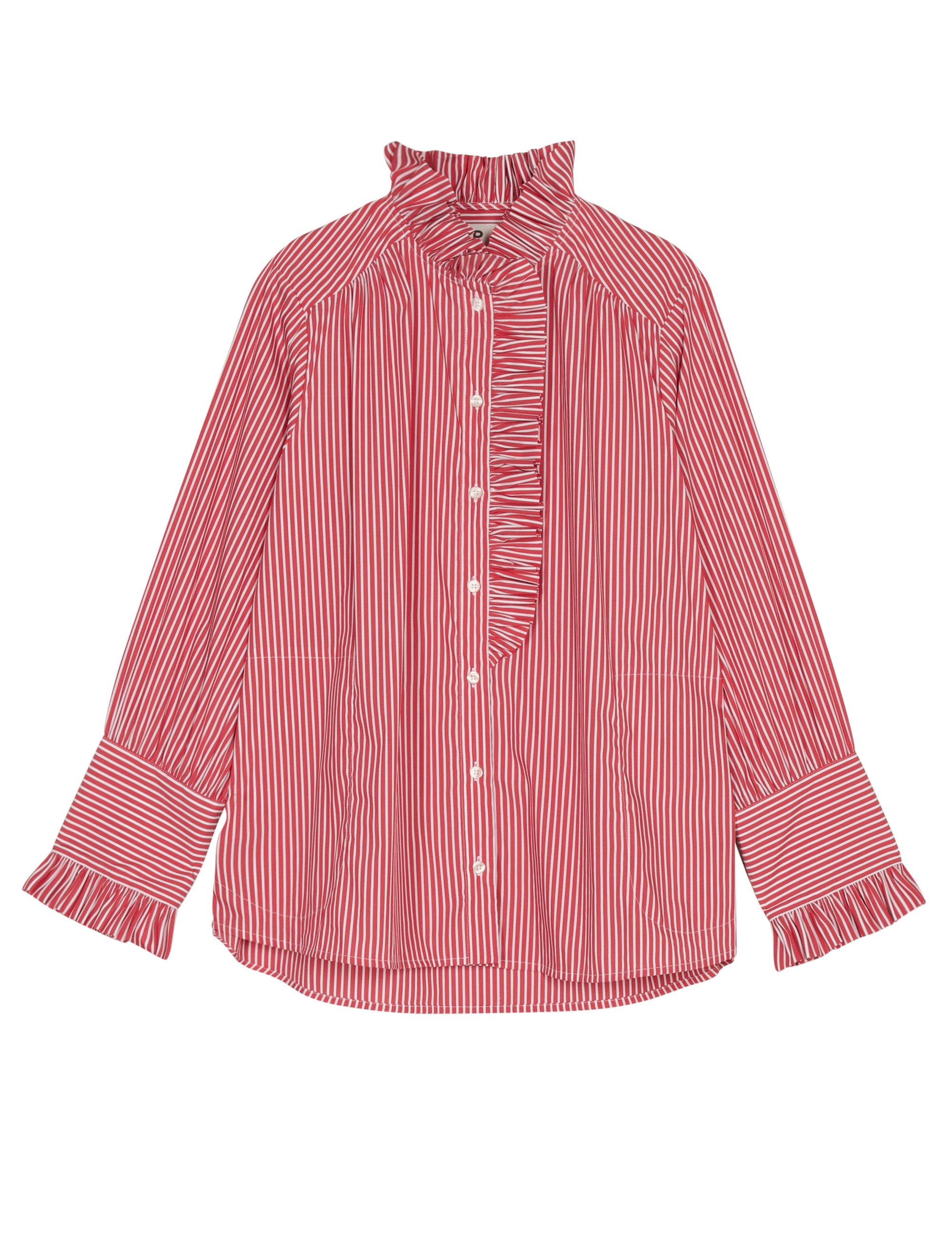 ANNEMONNE BLOUSE - RED WHITE STRIPE