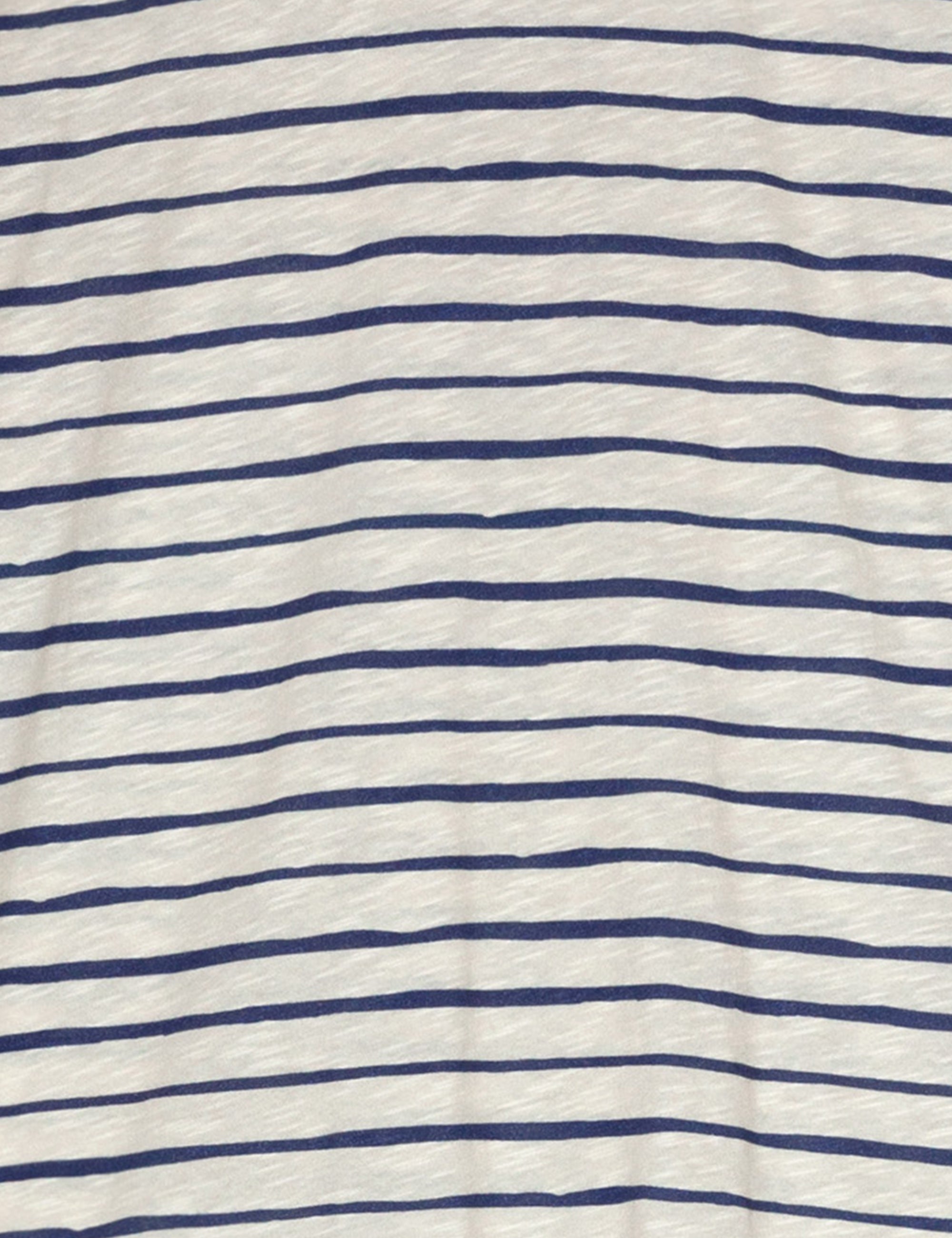 Closeup of white and blue striped cotton jersey t-shirt fabric