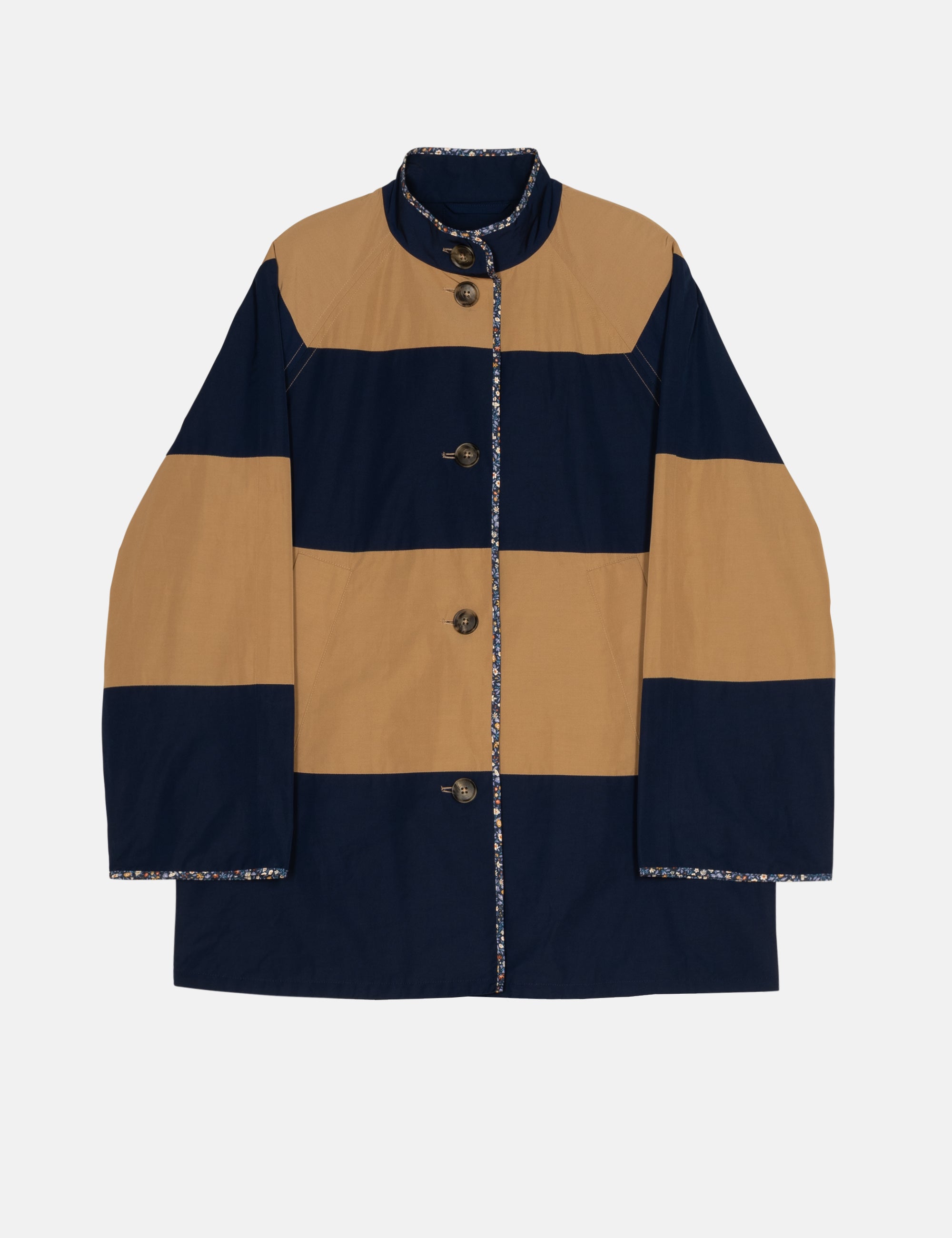 DEVA JACKET - BLUE/CARAMEL