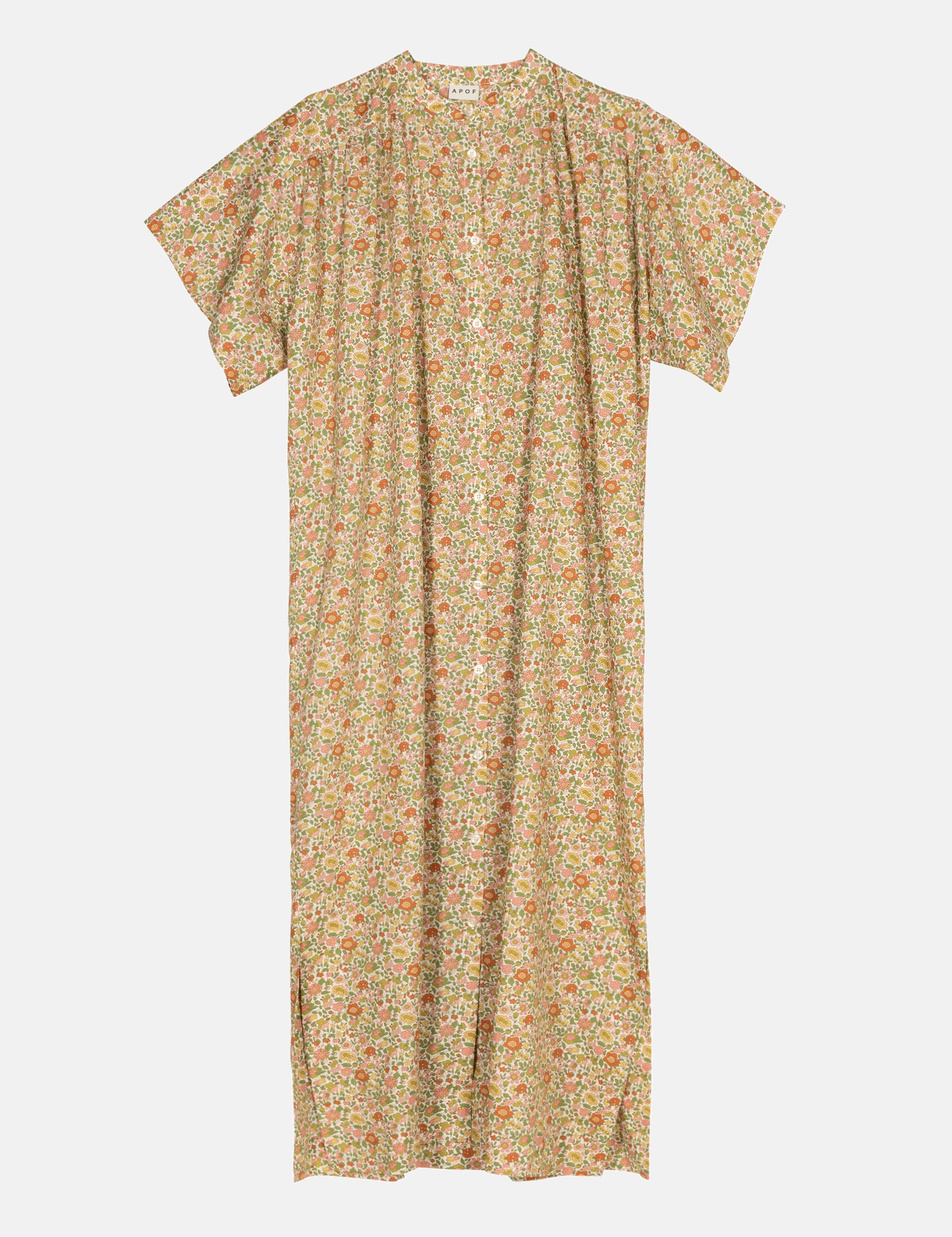 Floral patterned dress on a white background