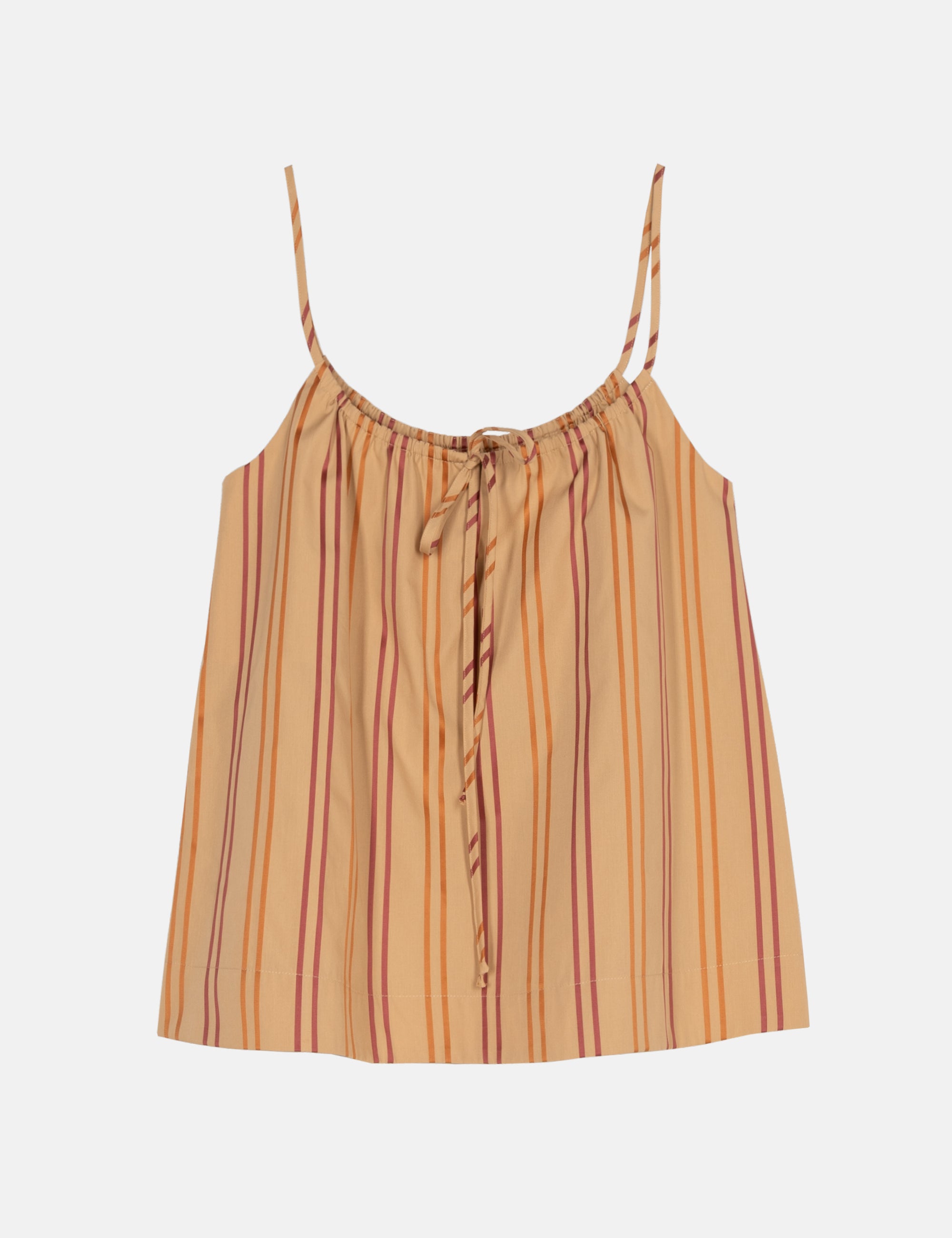 Striped camisole top on a white background