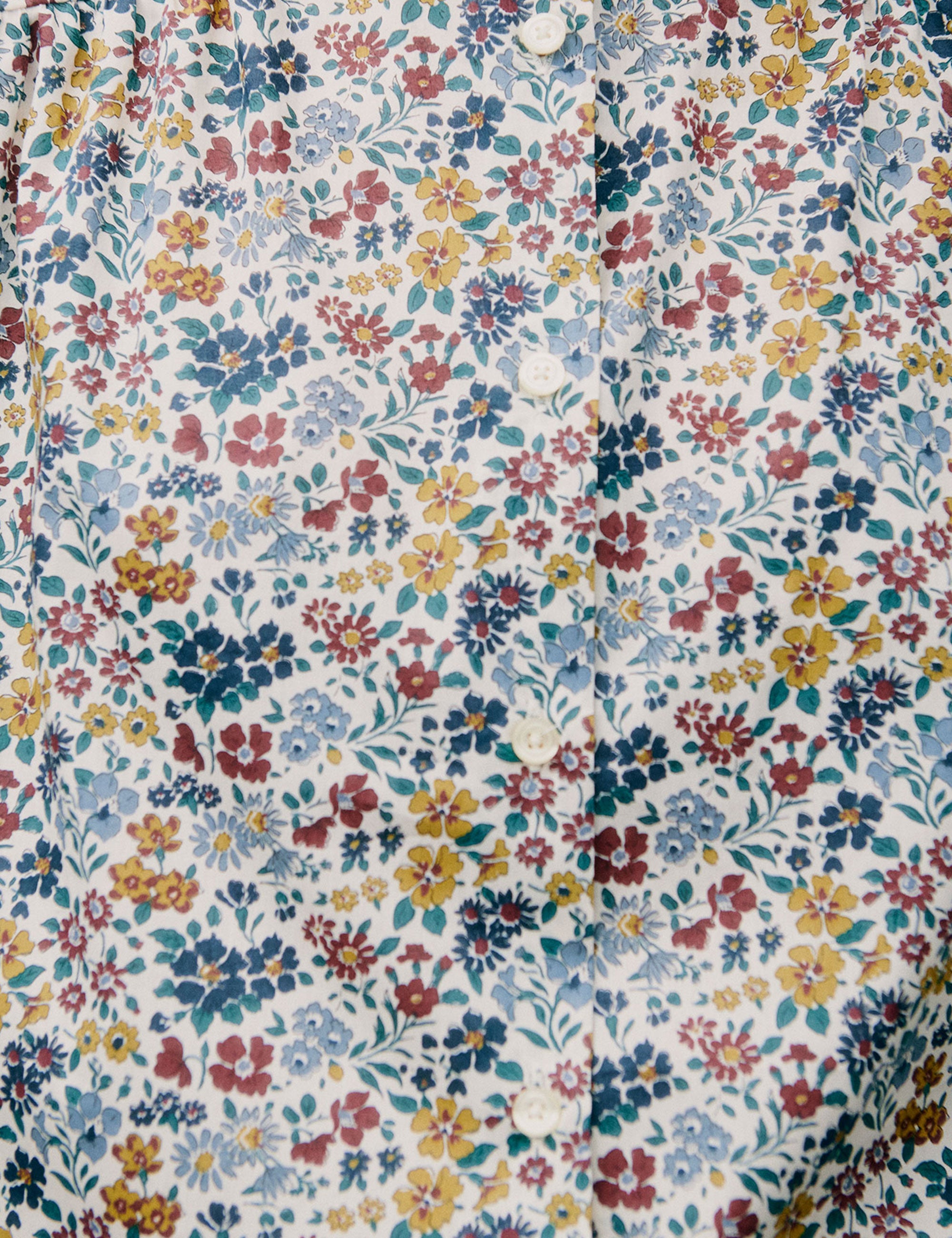 Close-up of multicolored floral patterned fabric
