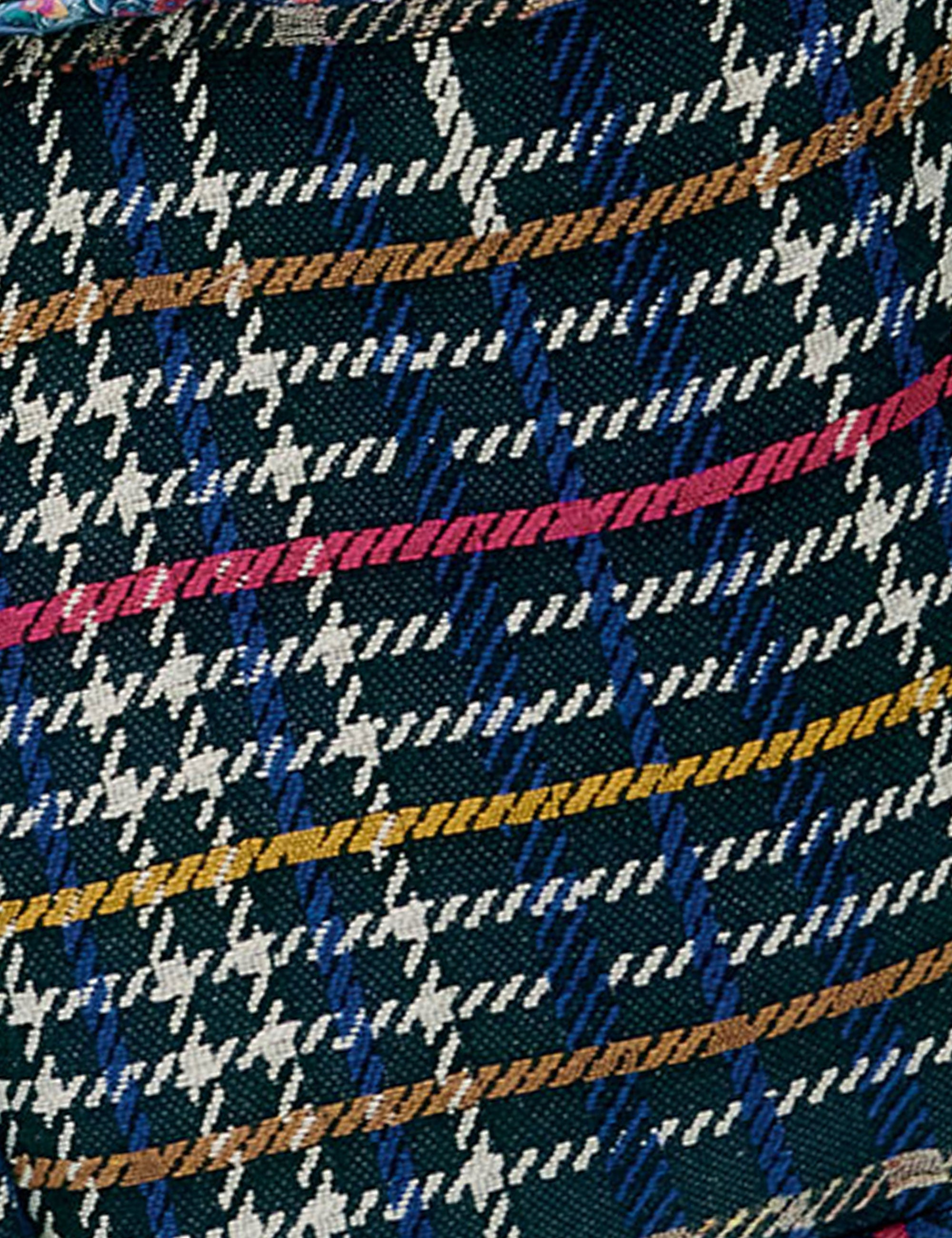 Closeup of multi-colored check patterned fabric