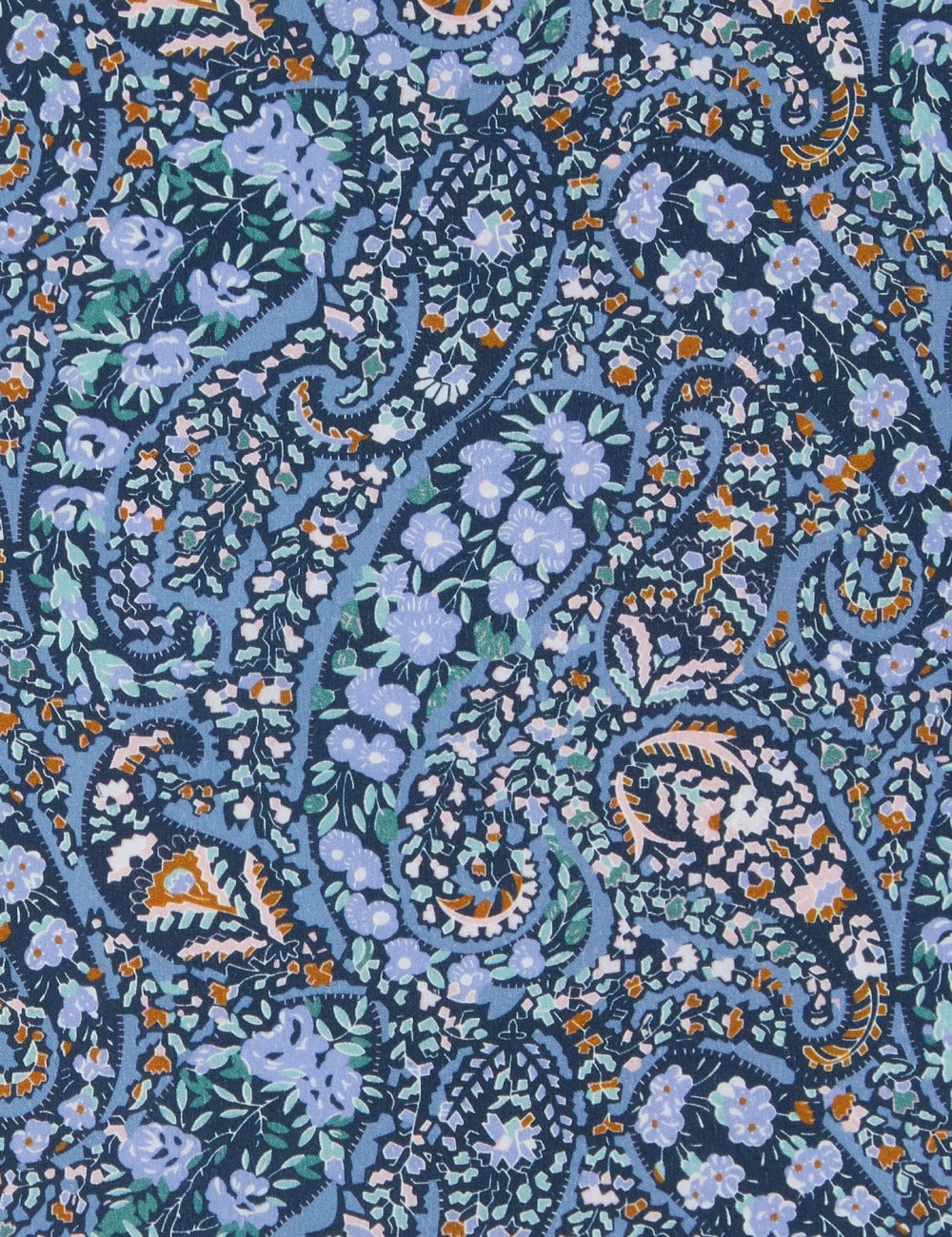 Liberty cotton Brton bloom blue paisley print