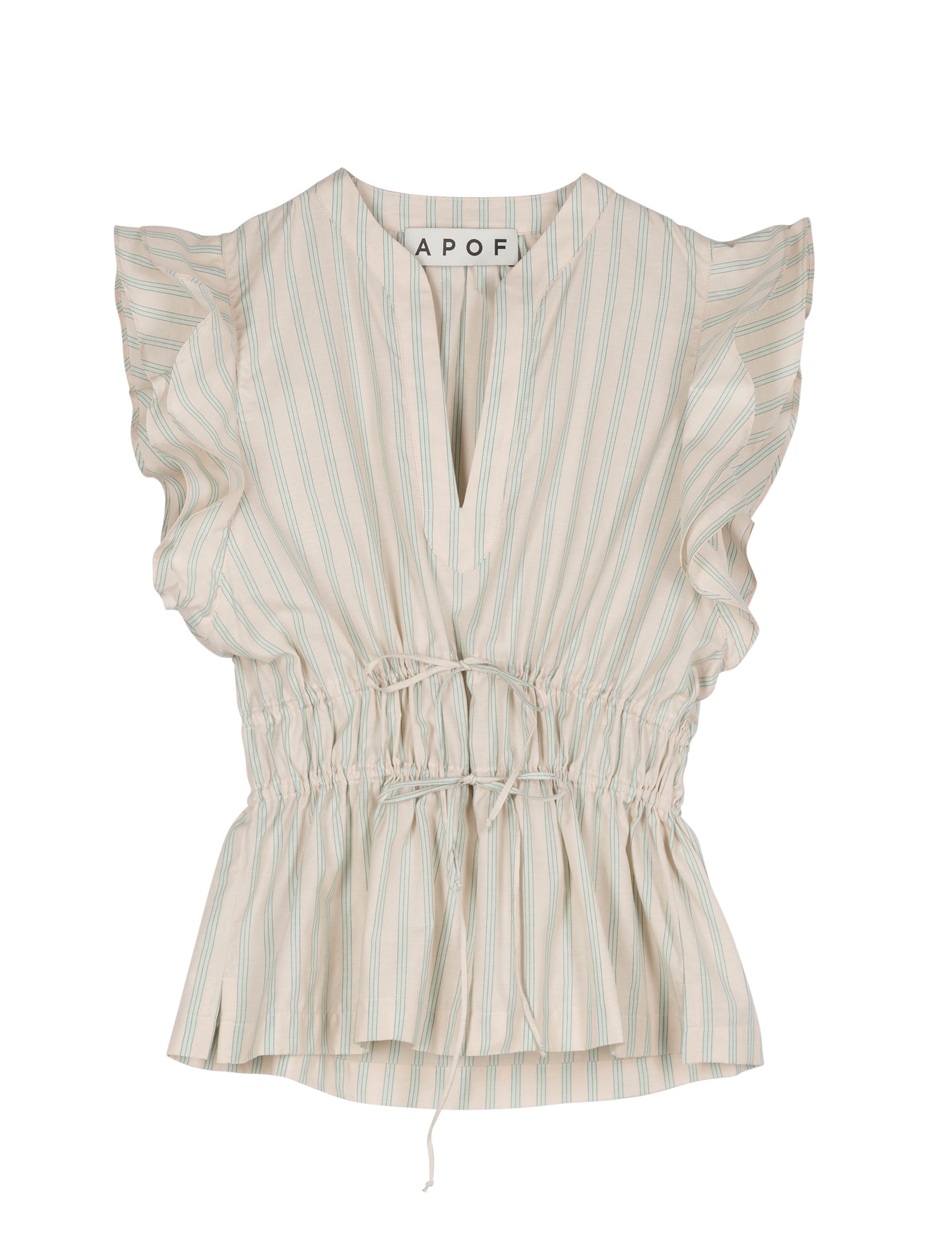 ATHENA TOP - MINT STRIPE