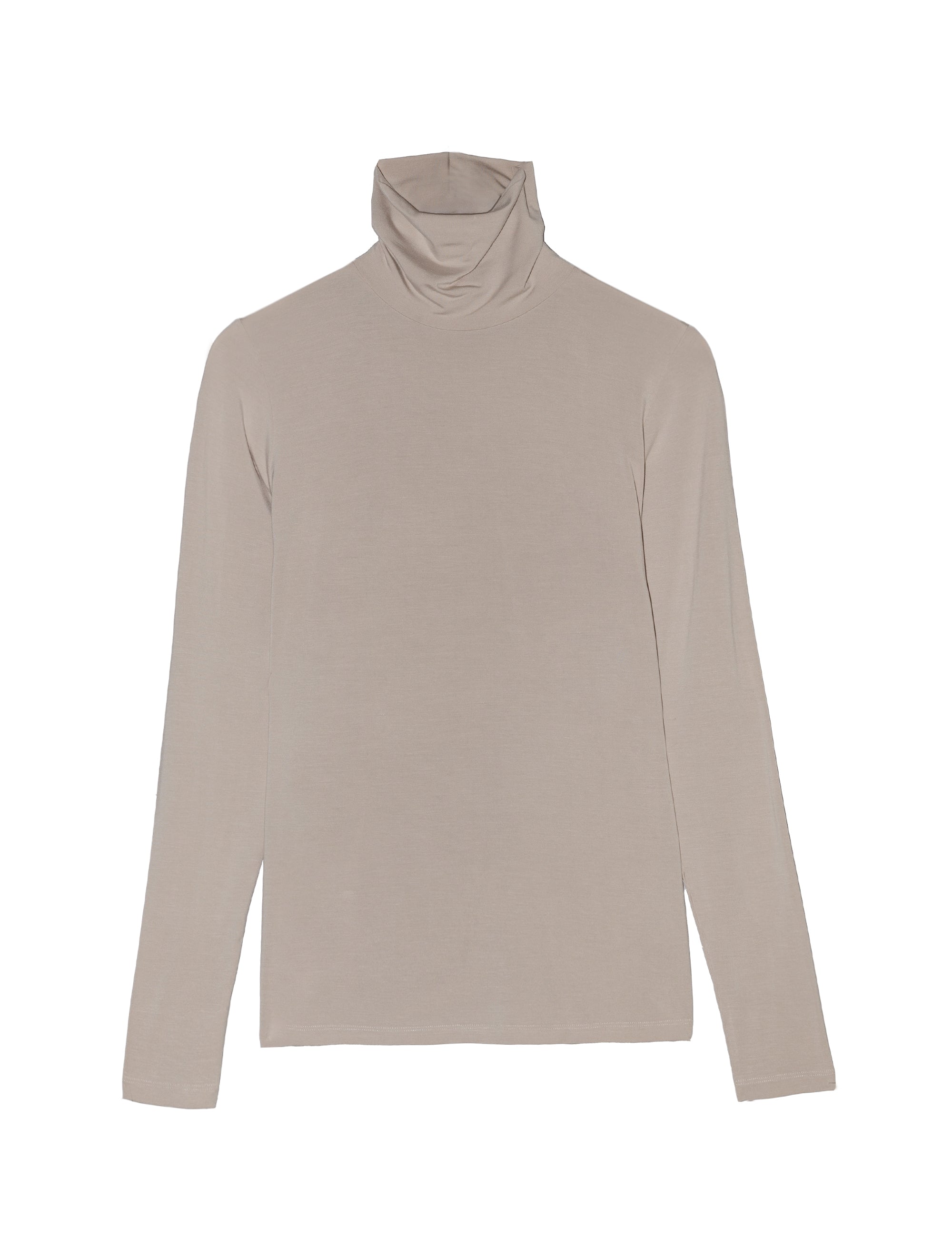 Women's long sleeve beige roll neck