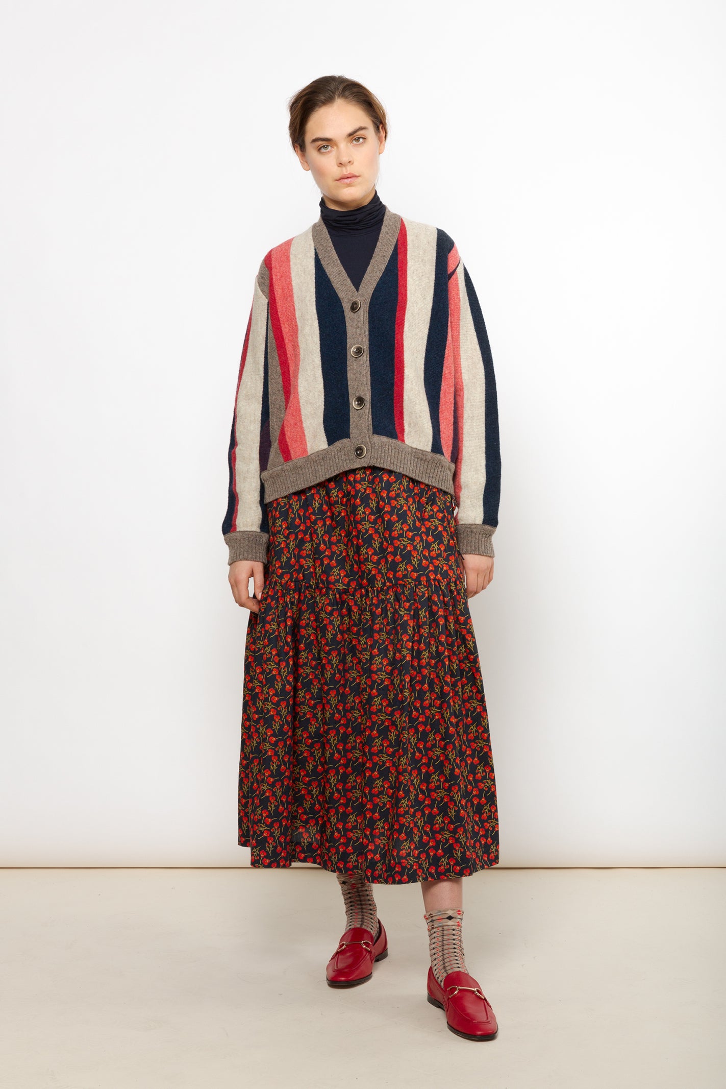 GAIA CARDIGAN - MULTI STRIP