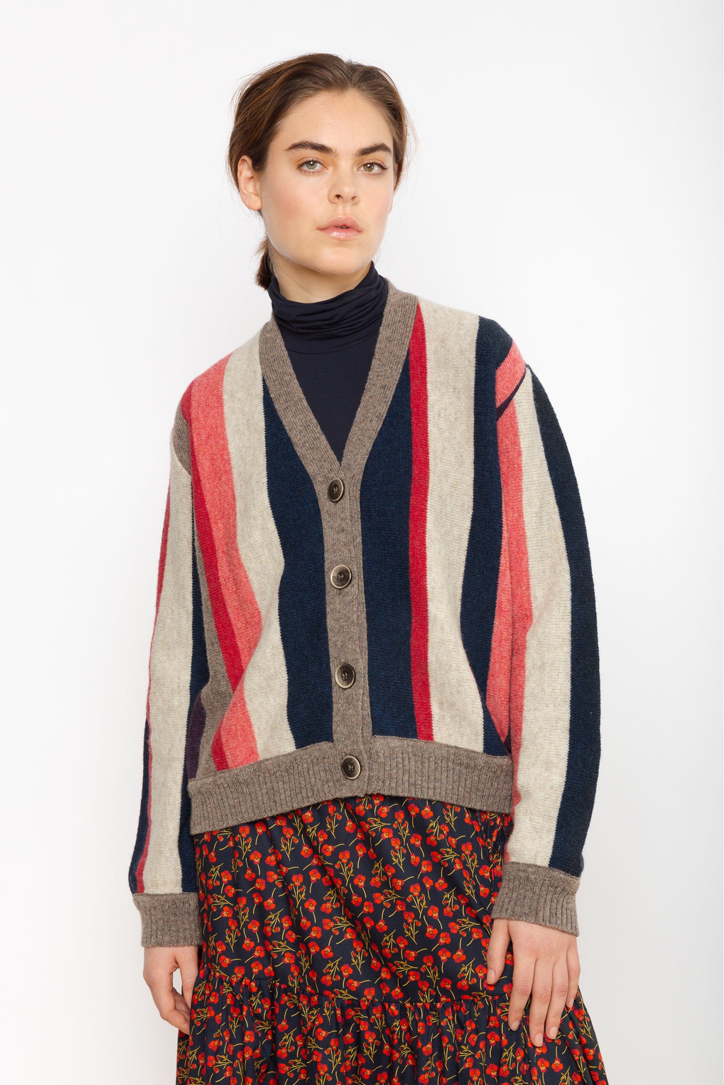GAIA CARDIGAN - MULTI STRIP