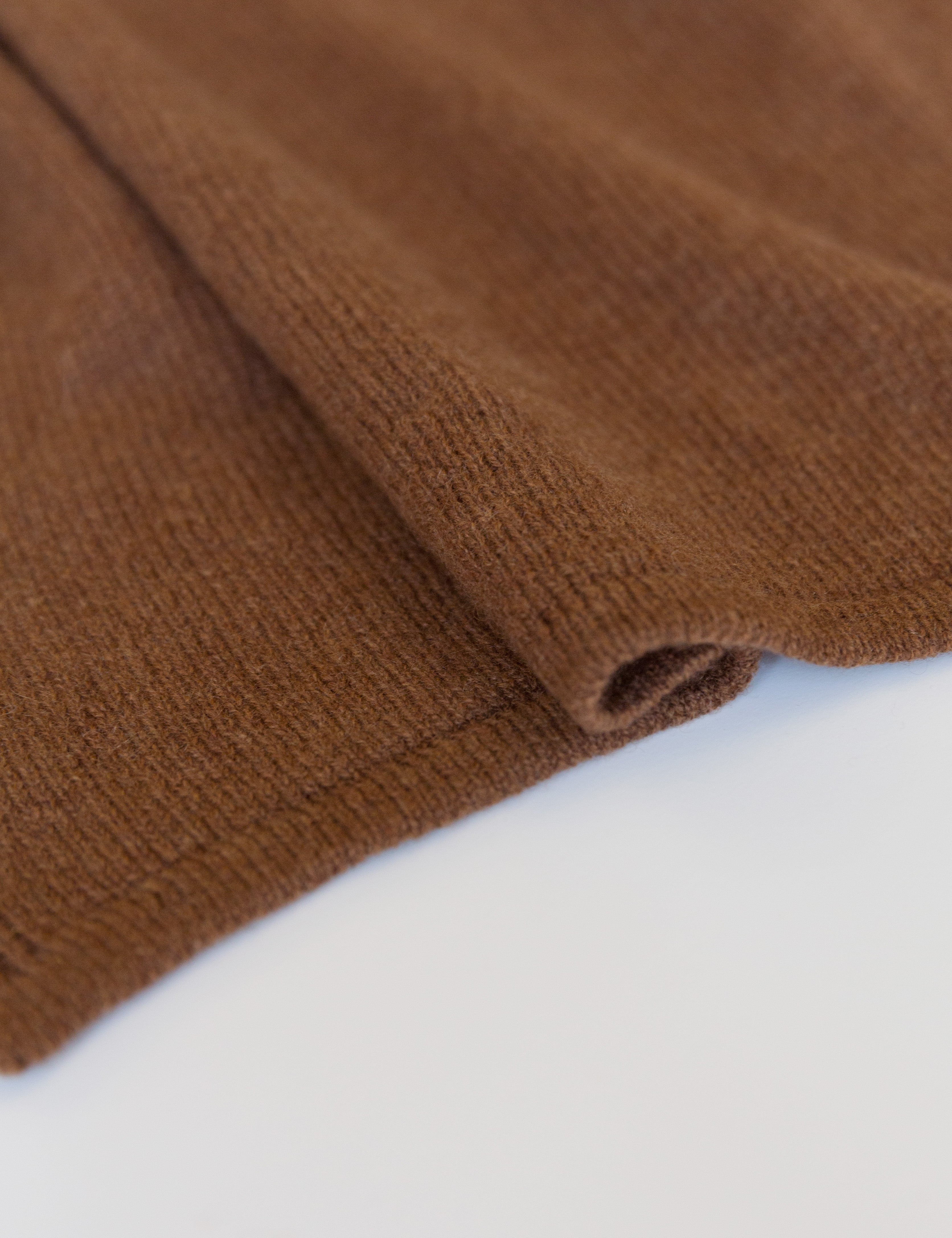 Closeup of brown cashmere fabric