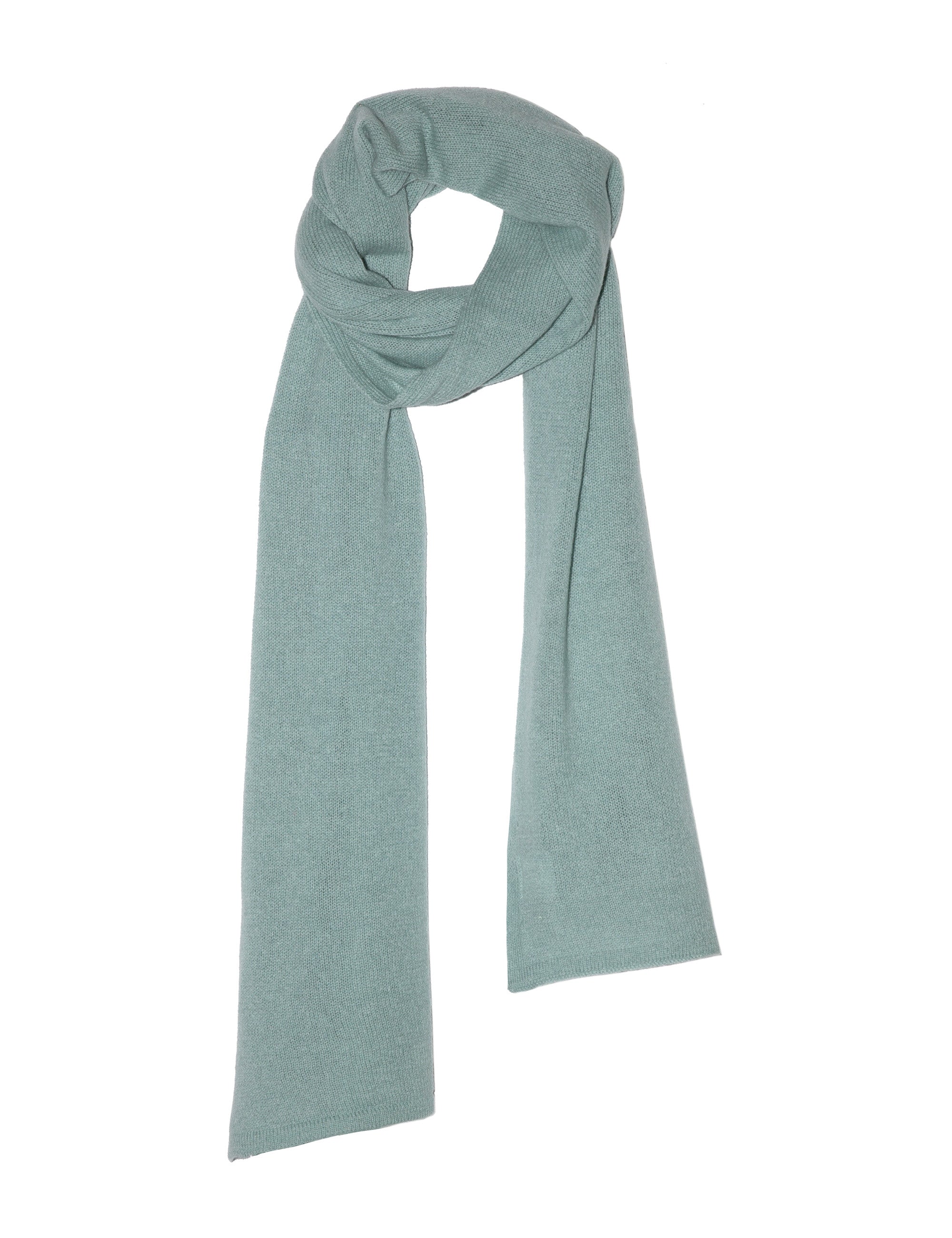 Long mint green cashmere scarf