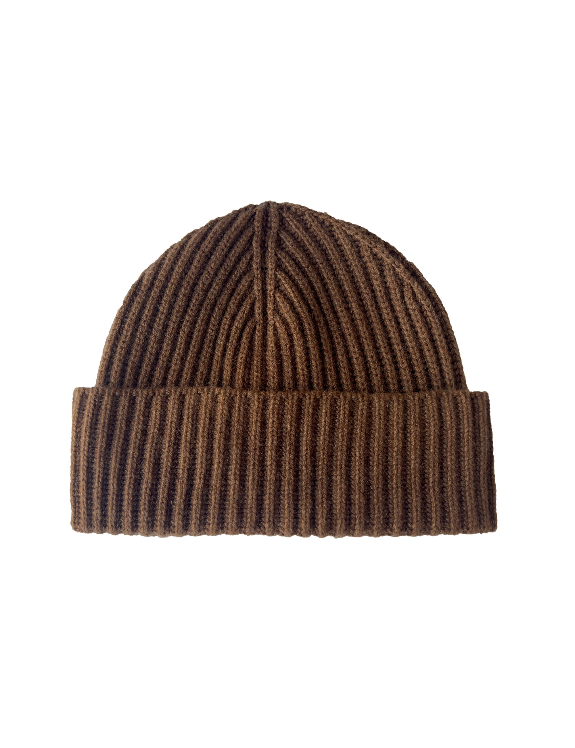 Brown women's cashmere beanie