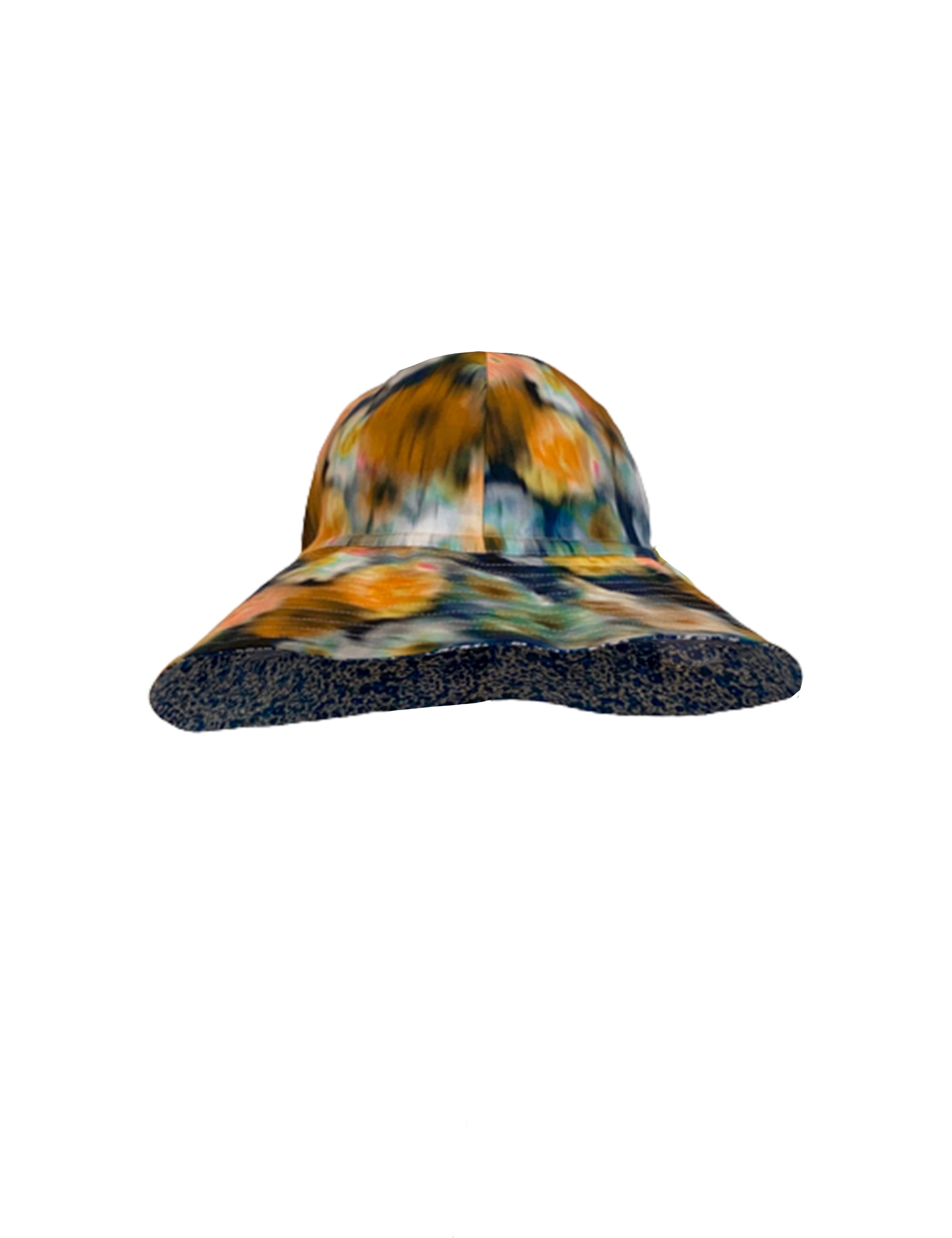 Women's summer hat with abstract flower pattern