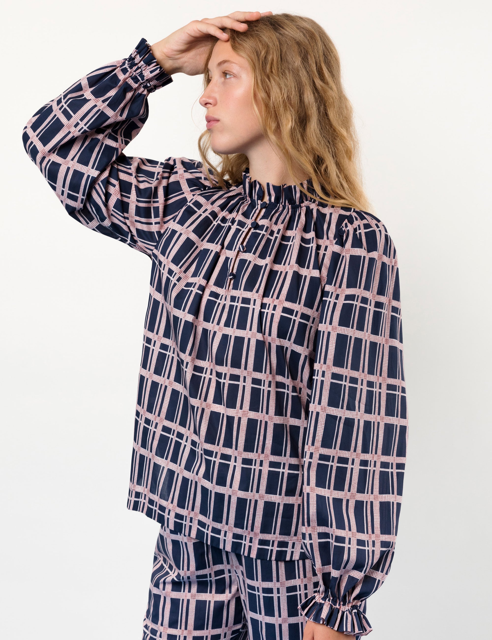 ANNABELLA BLOUSE - PAINTED CHECK