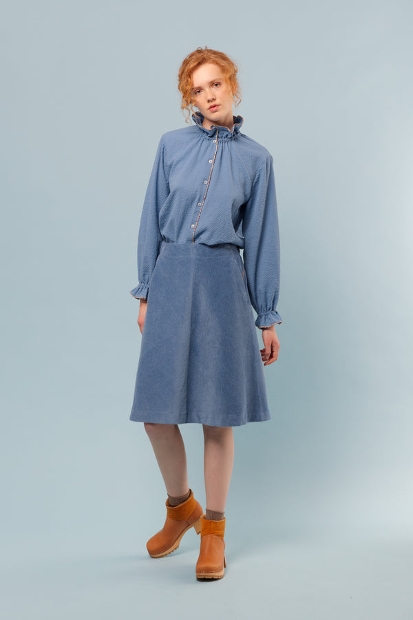 BELLO SKIRT - CORD BLUE