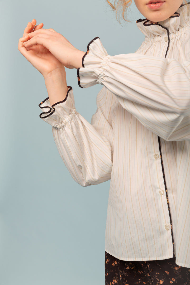 ALLY SHIRT - SILKY STRIPE