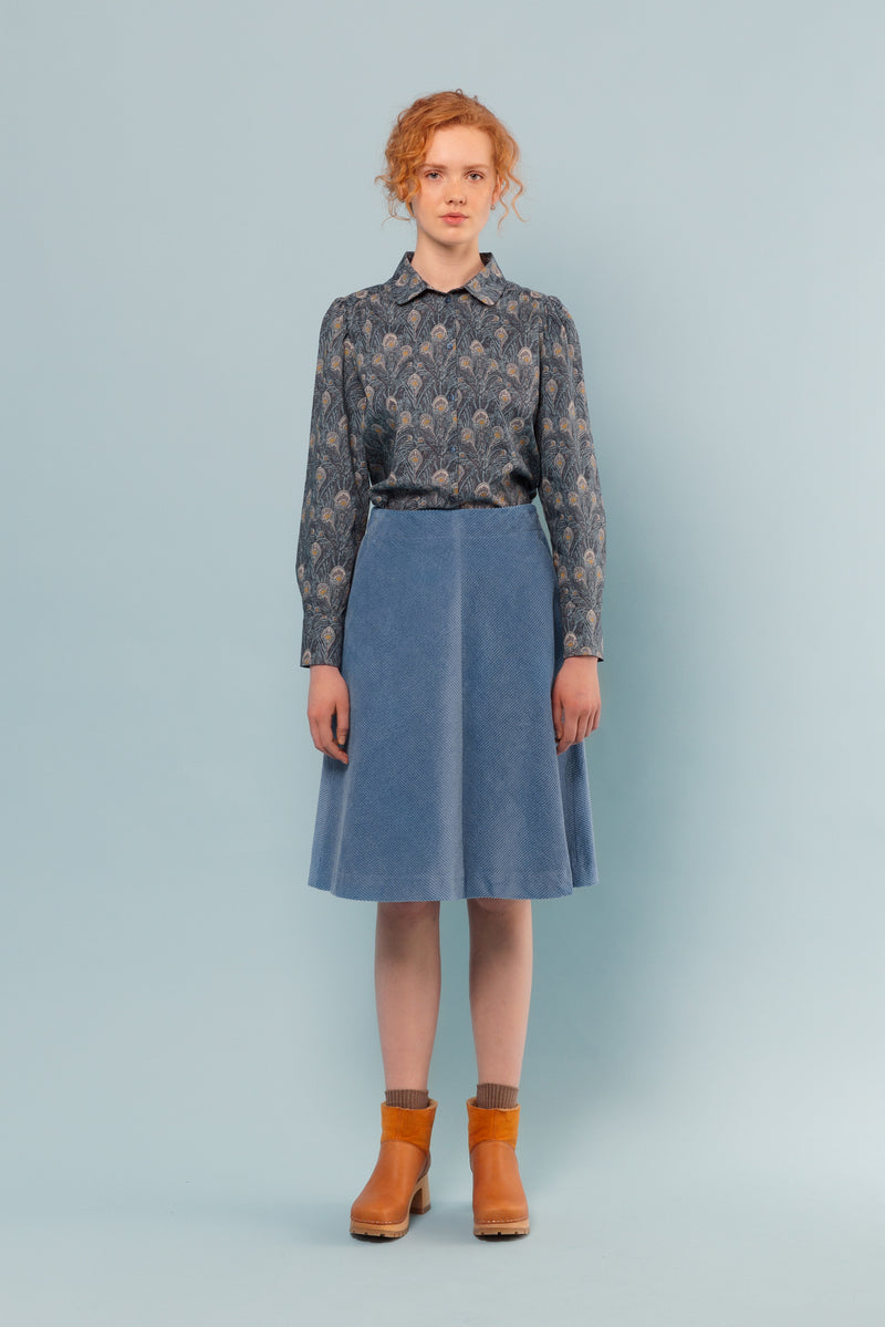 BELLO SKIRT - CORD BLUE