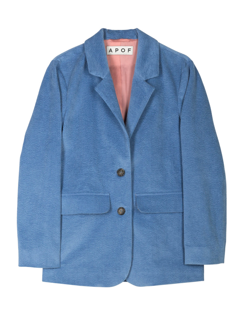 DIVA JAKKE - CORD BLUE