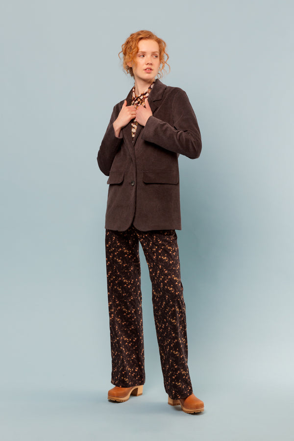 DIVA JACKET - CORD BROWN
