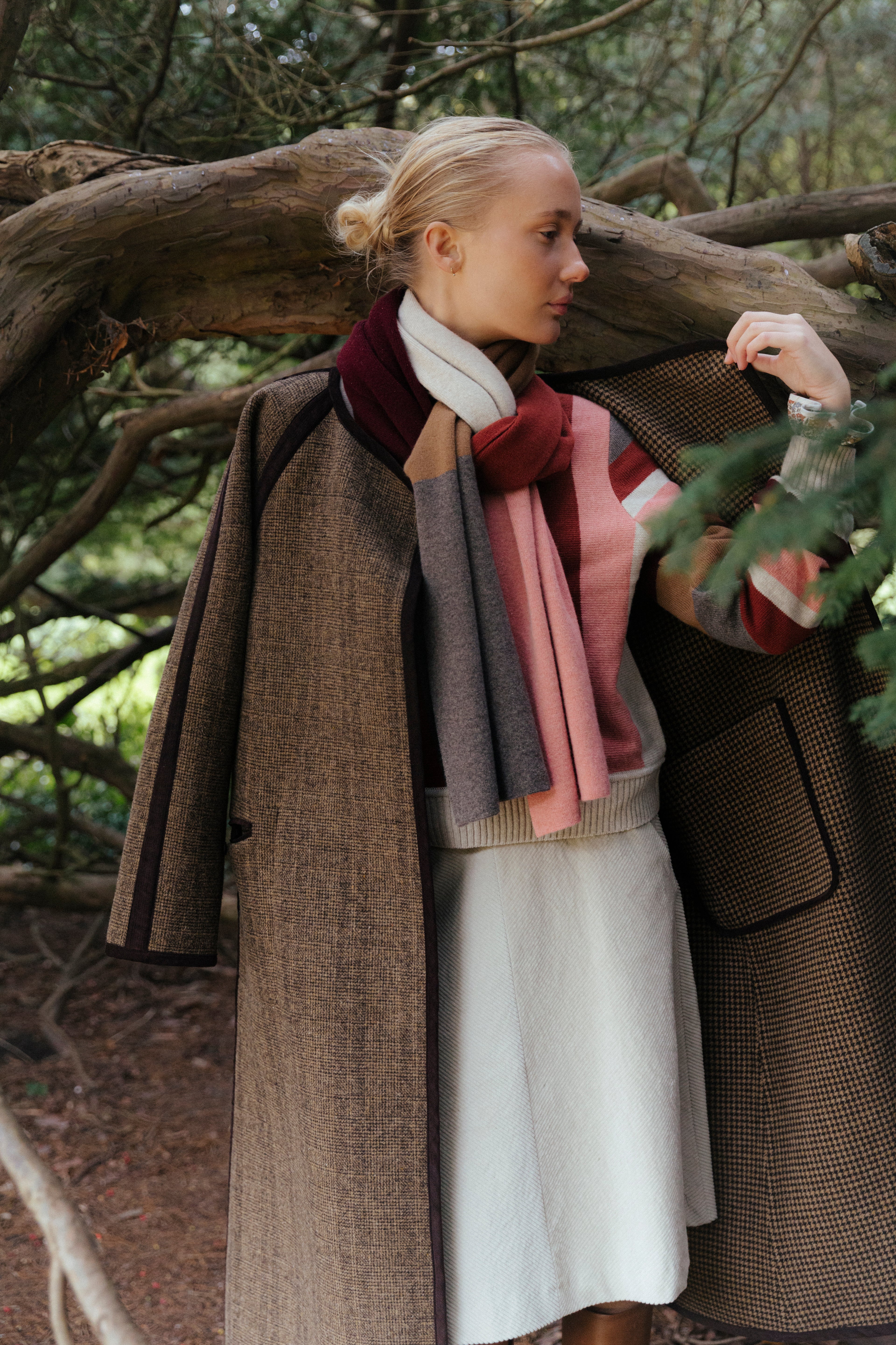 GINA SCARF - MULTI STRIPE AW23