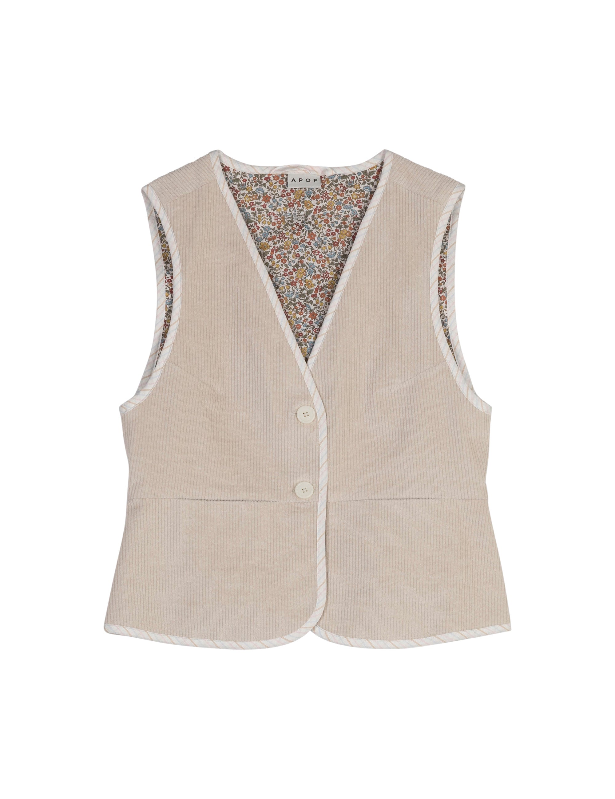 DUA VEST – CORD CREAM