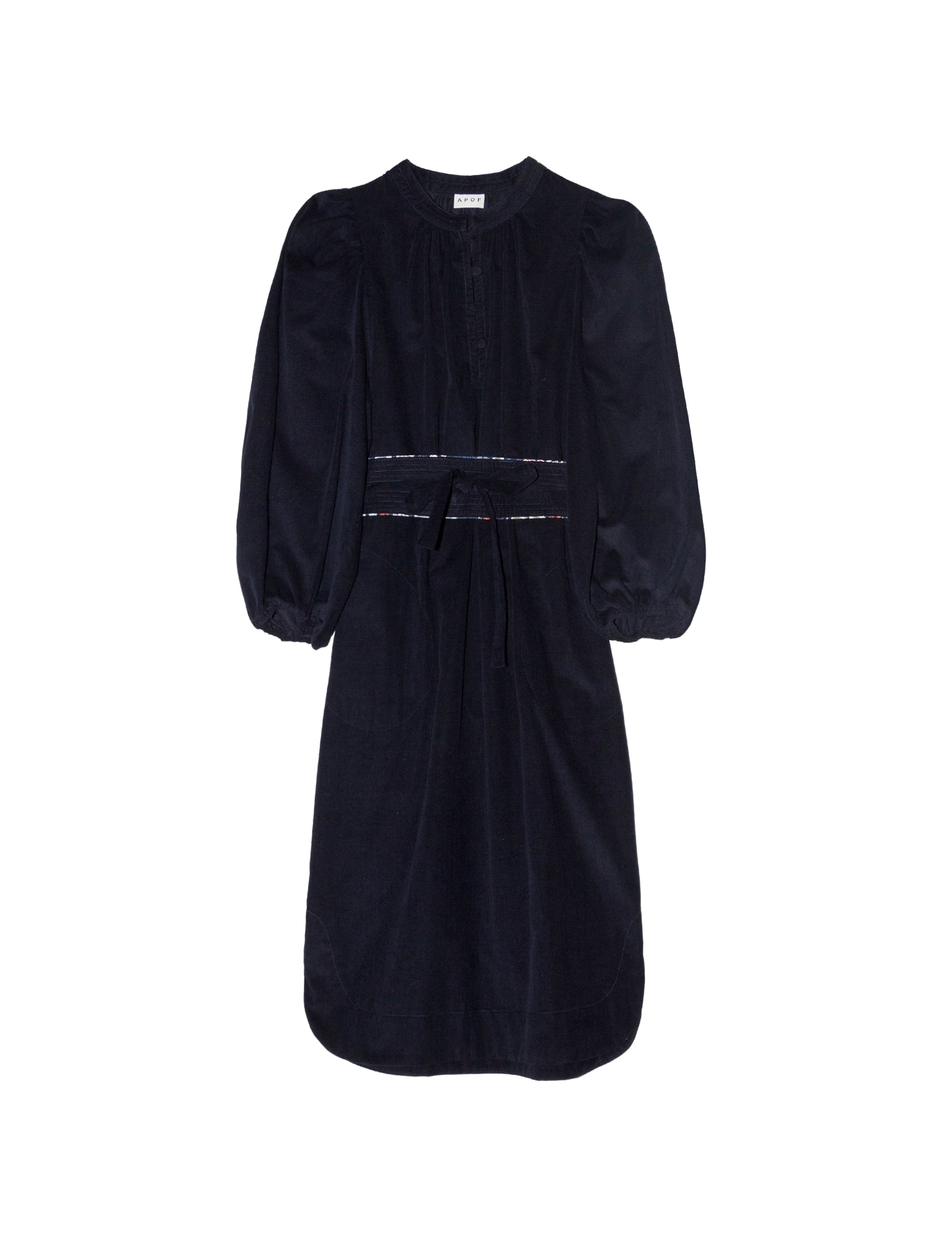 MADELINE DRESS - NAVY BABY CORD