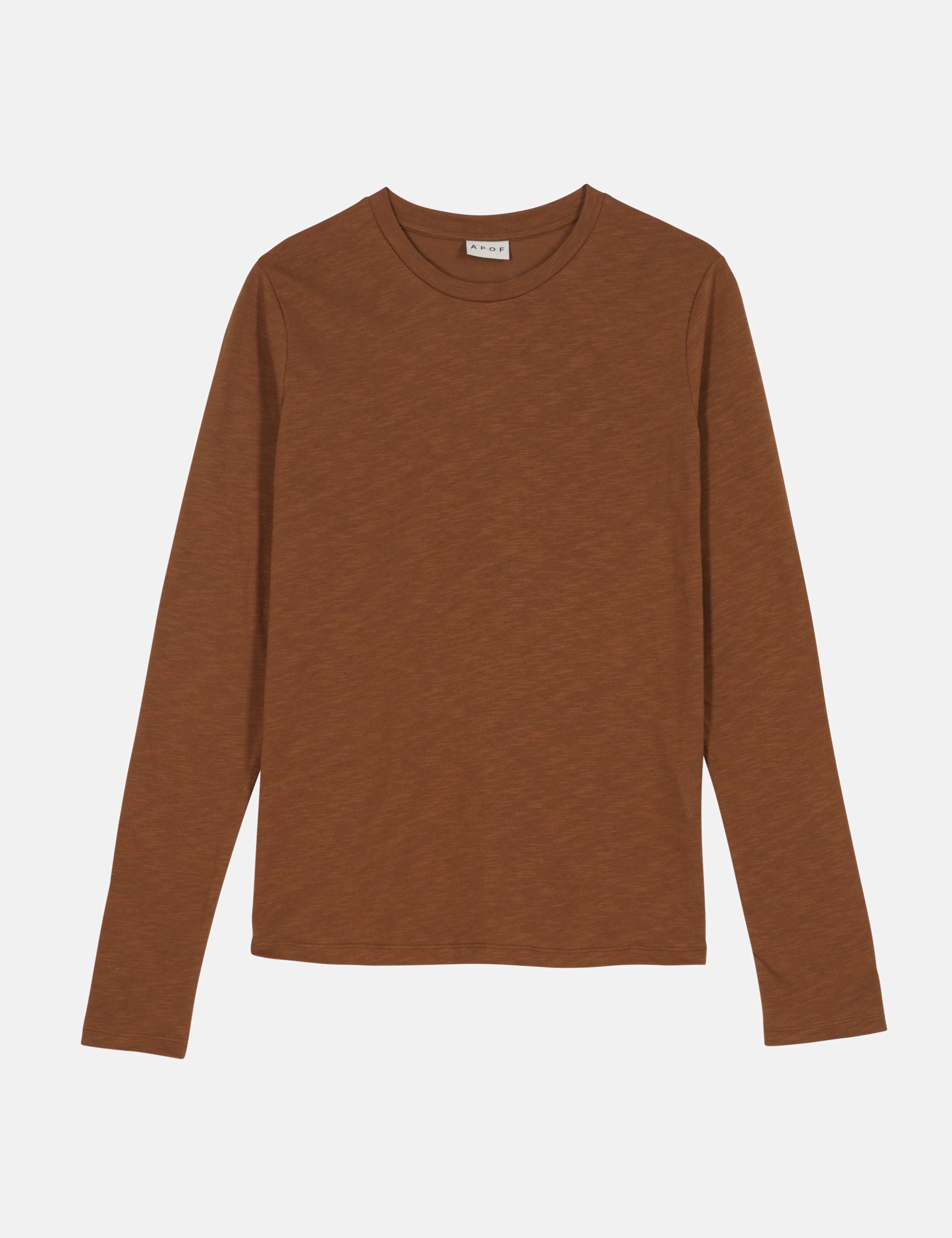 Brown long-sleeve women's shirt