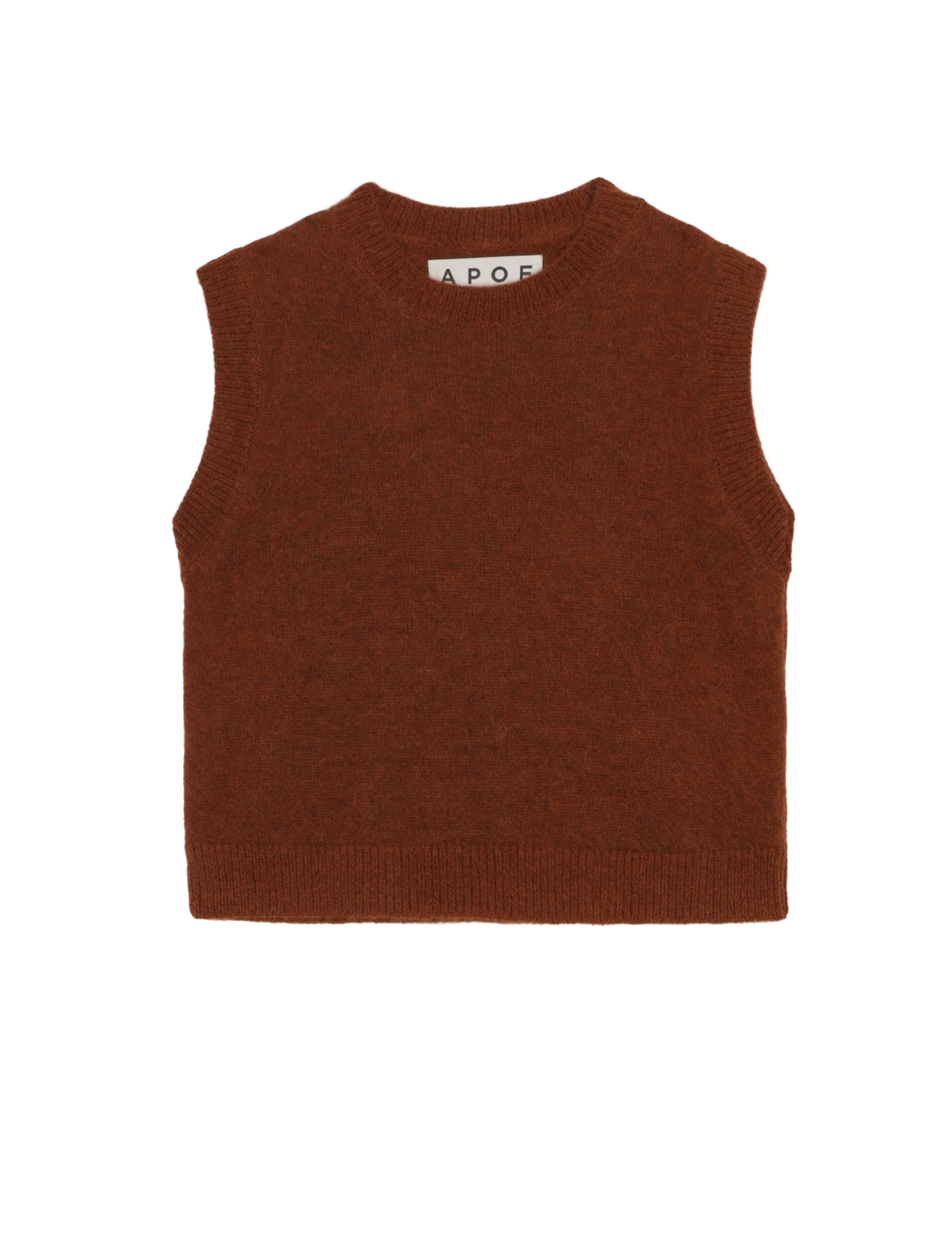 Women's brown wool vest slipover