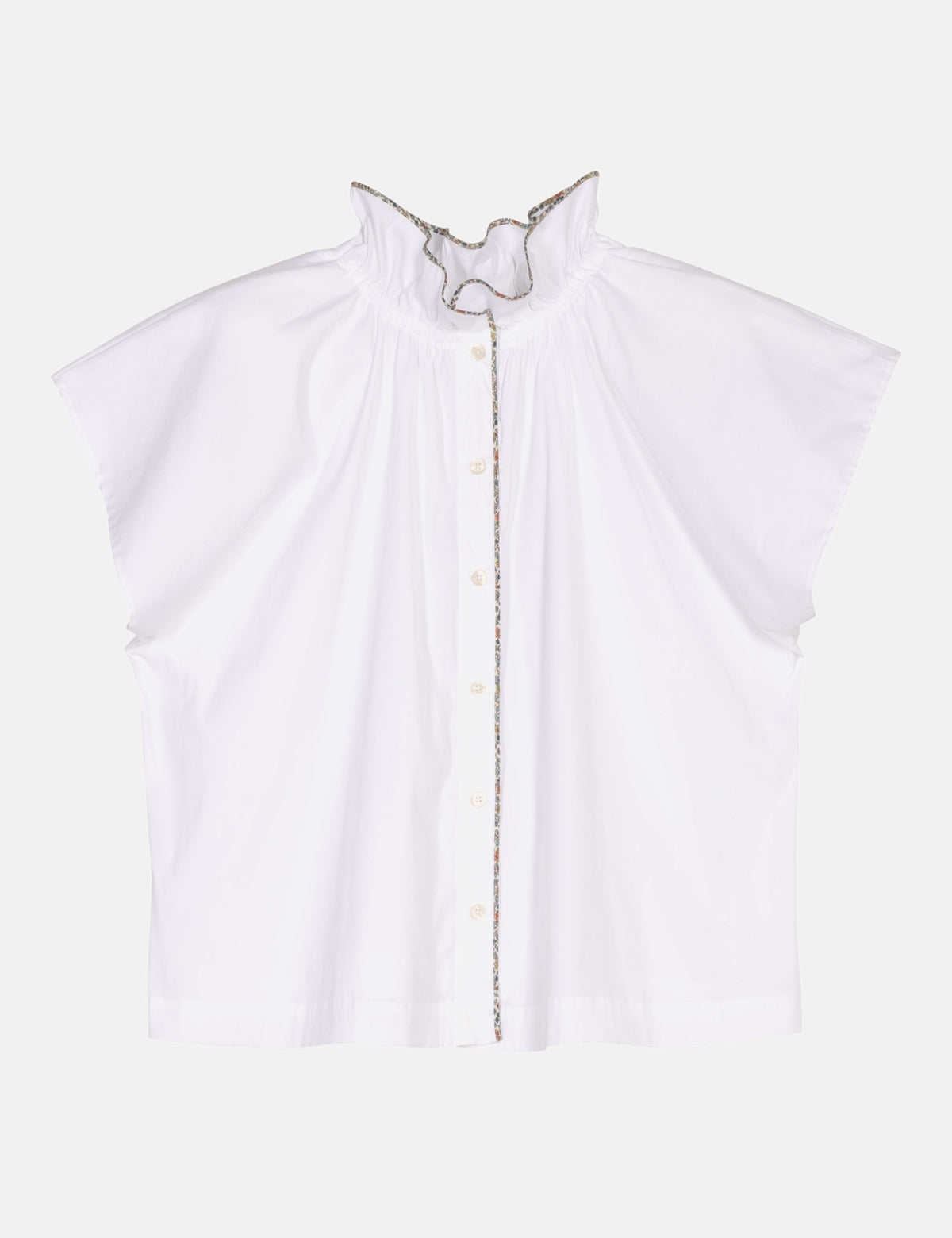 Reversible Ada Top with Frill Collar in Ciara Print