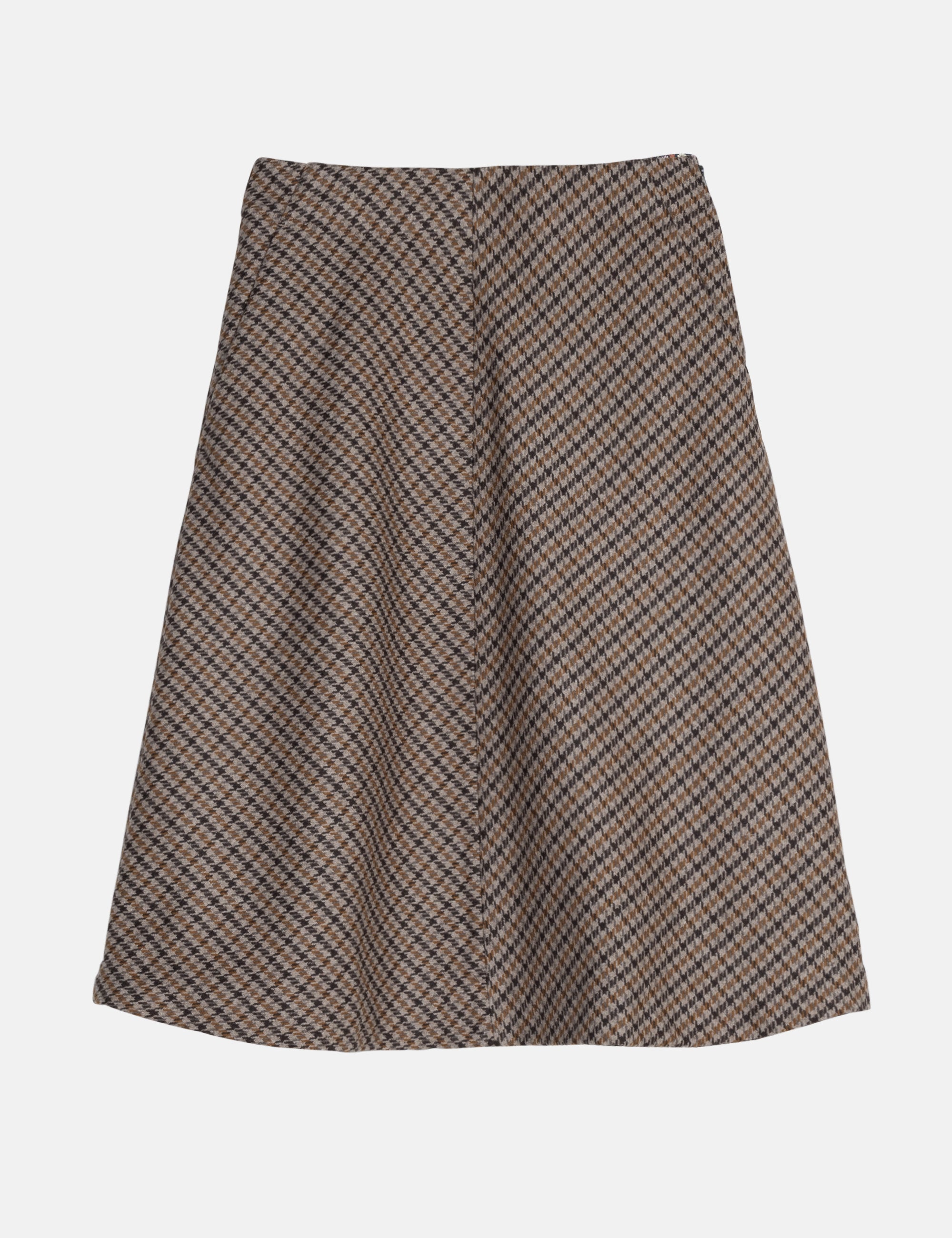 Plaid skirt on a light gray background