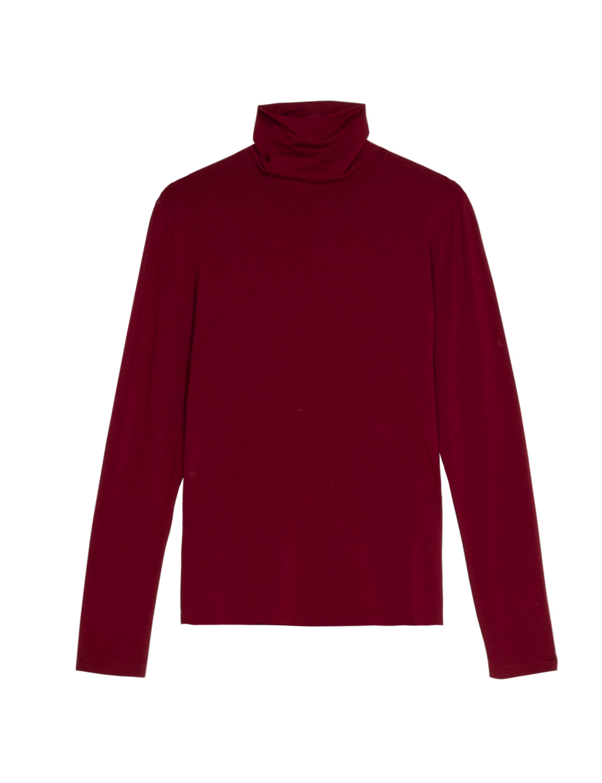 Rich red women's turtleneck in bamboo fabric 