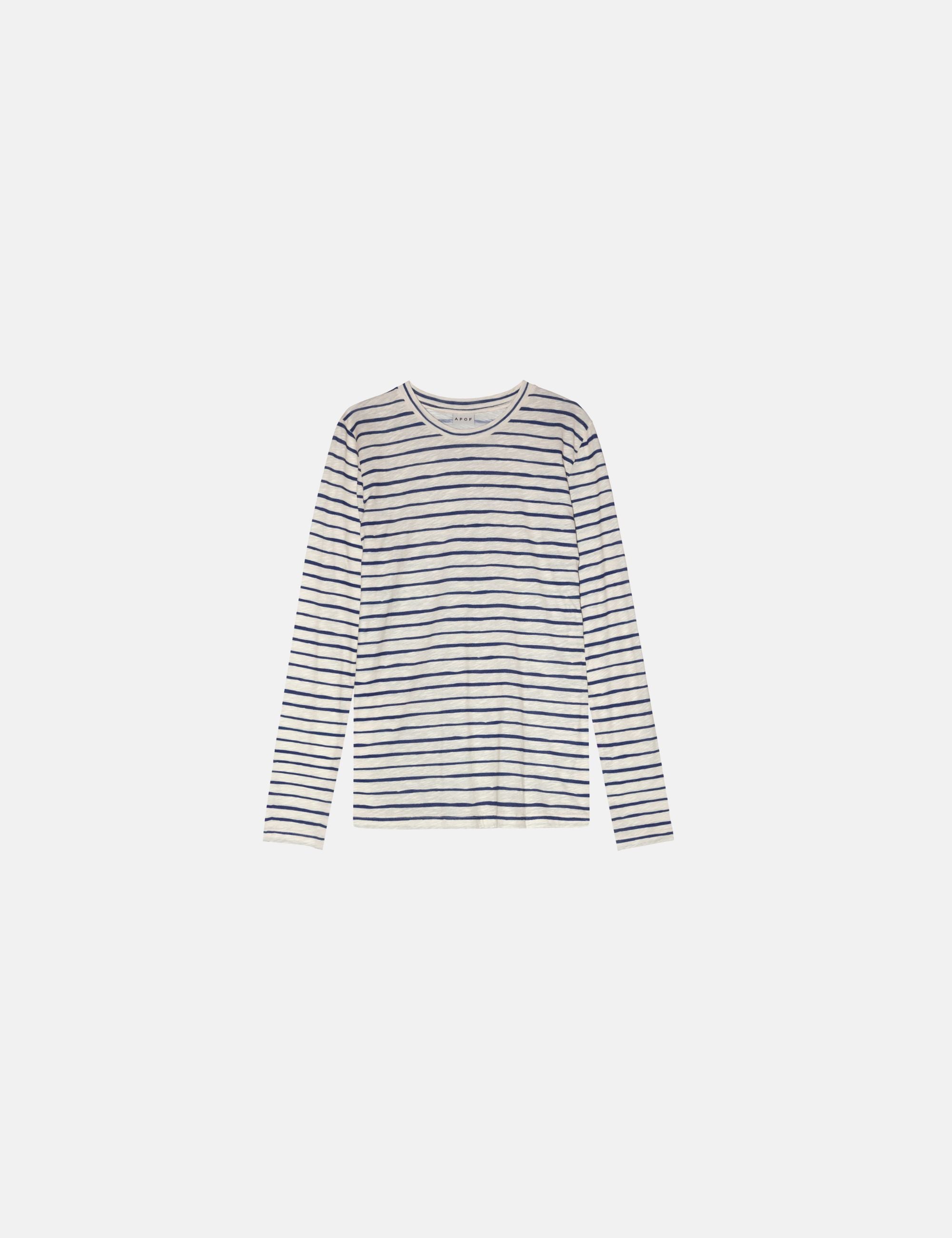 Striped long-sleeve shirt on a white background