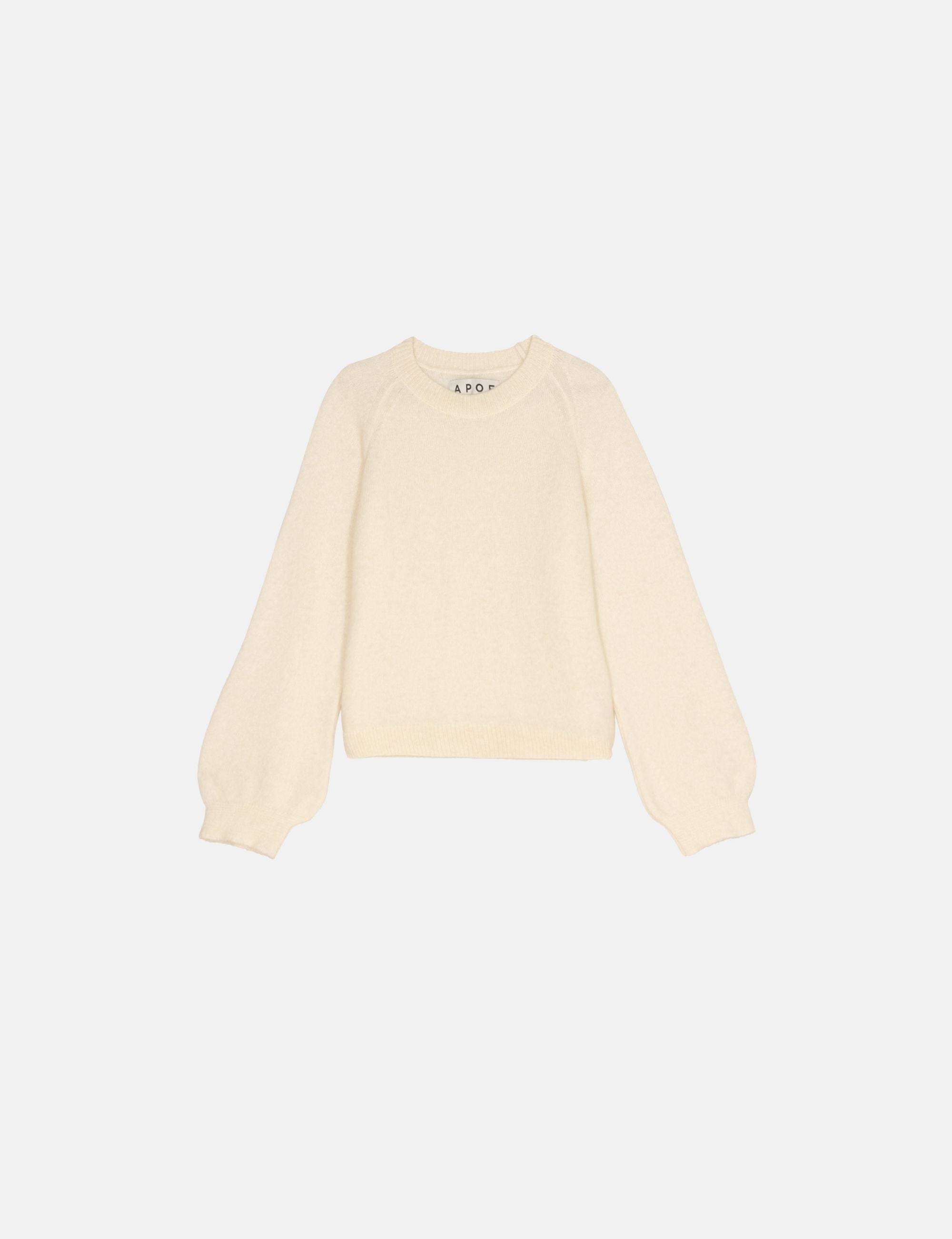 Beige sweater on a white background