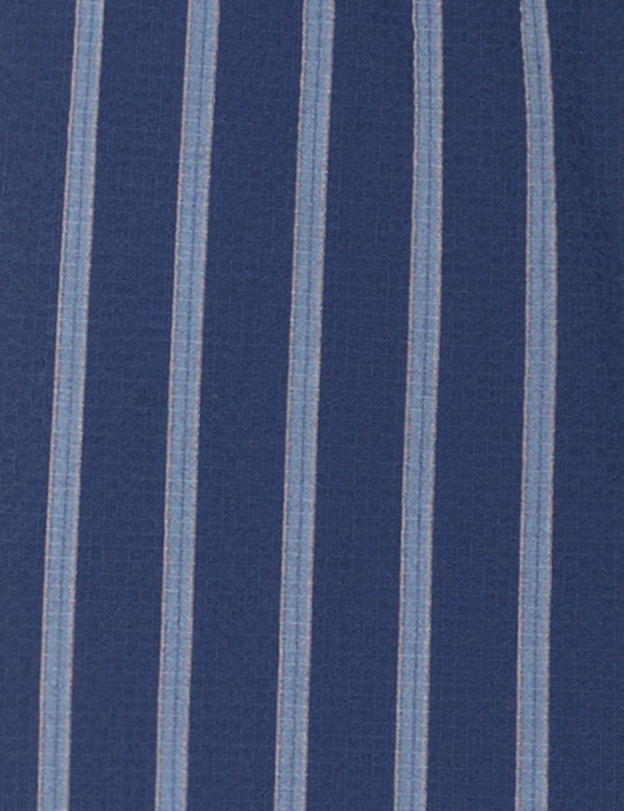 Close-up of blue and white striped seersucker cotton fabric