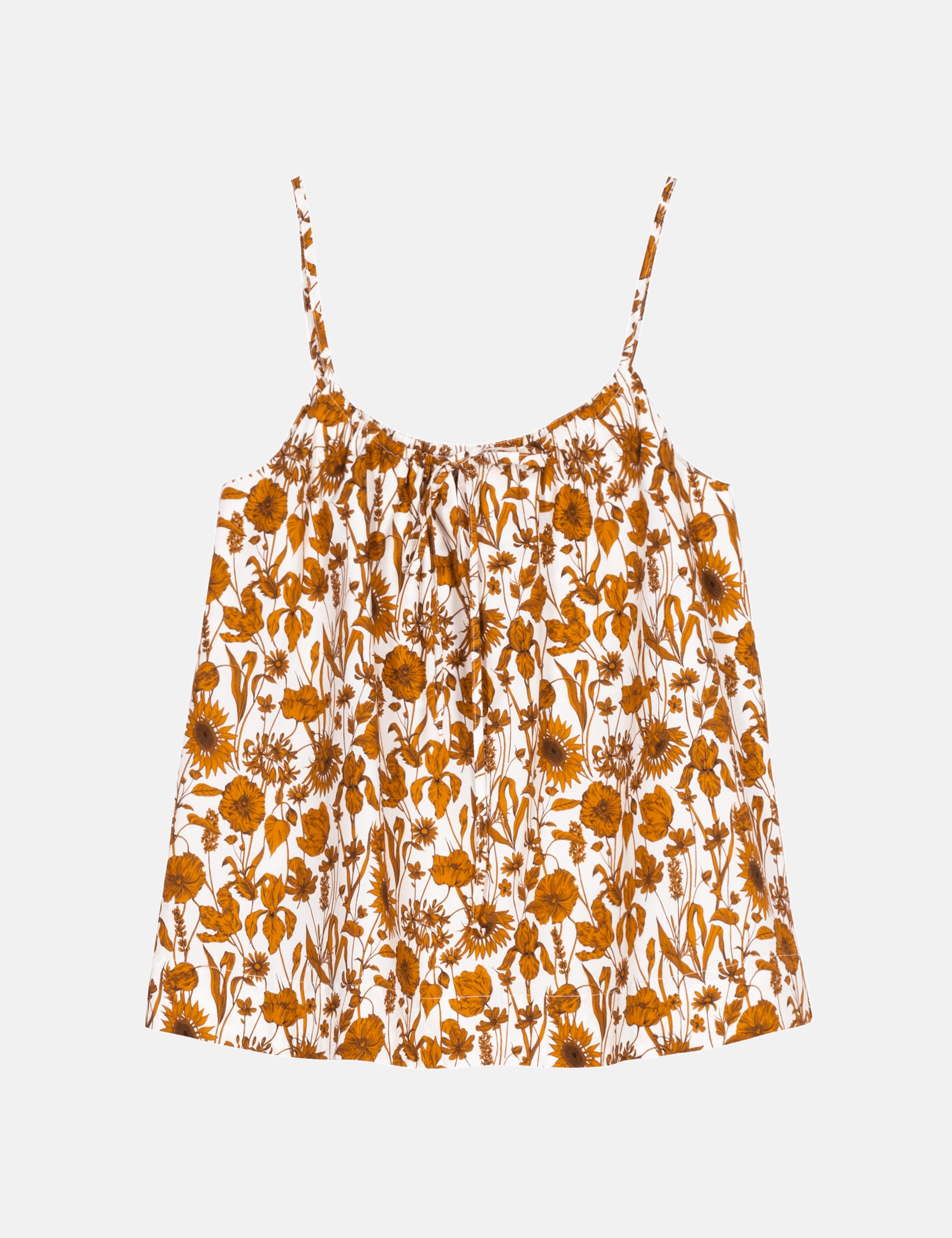 Floral patterned top on a white background