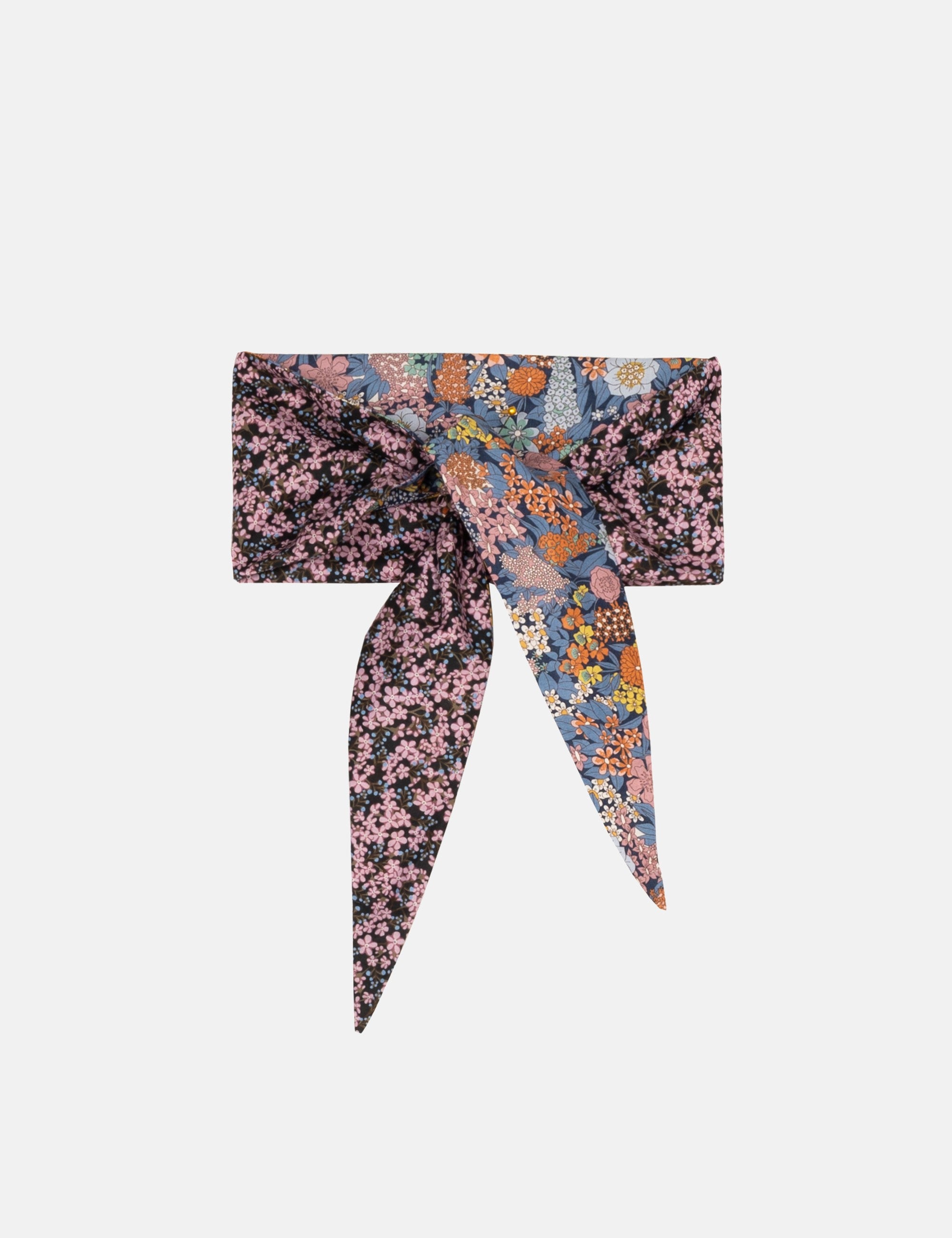 Muti-colored floral patterned scarf bandana