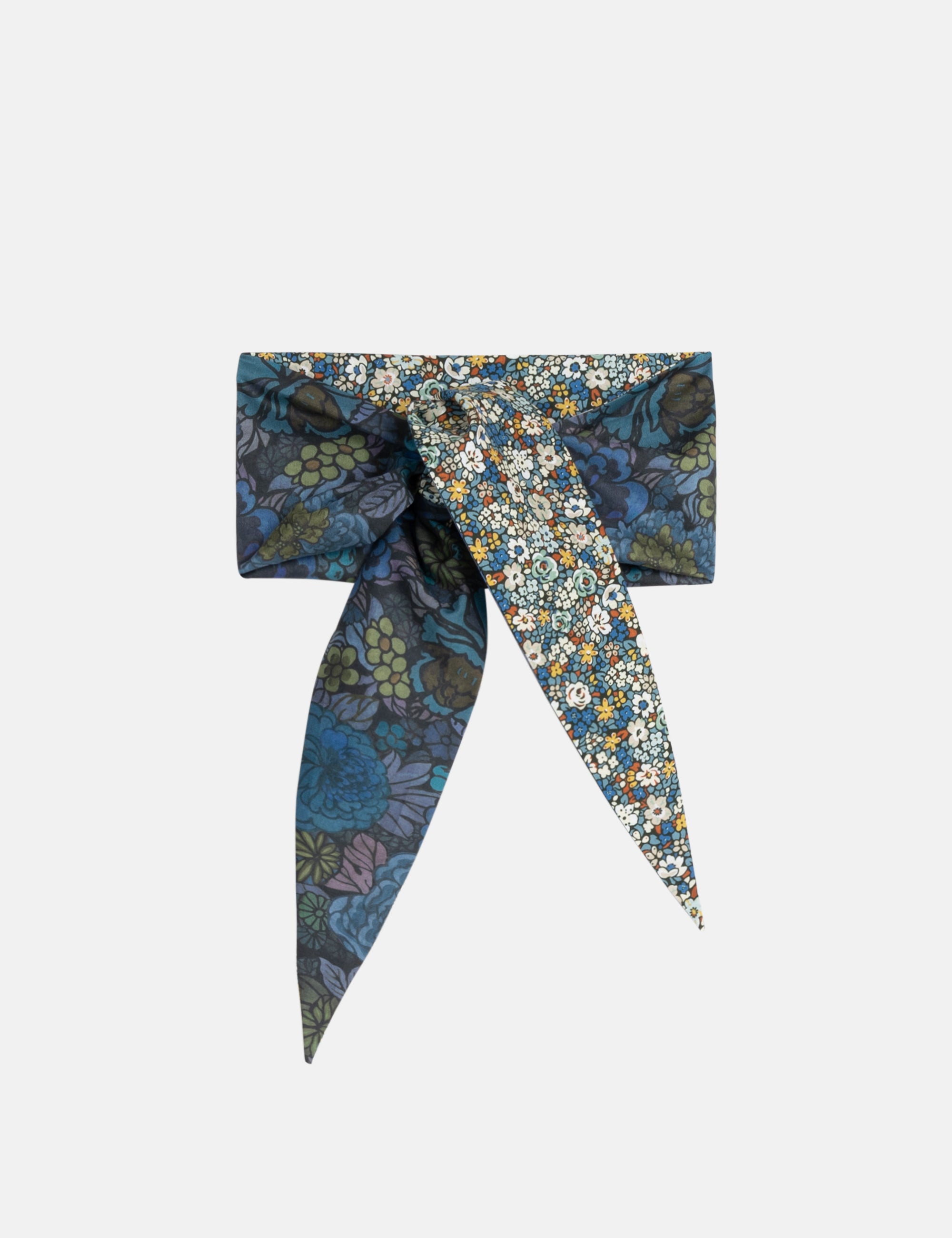 Floral patterned scarf on a white background