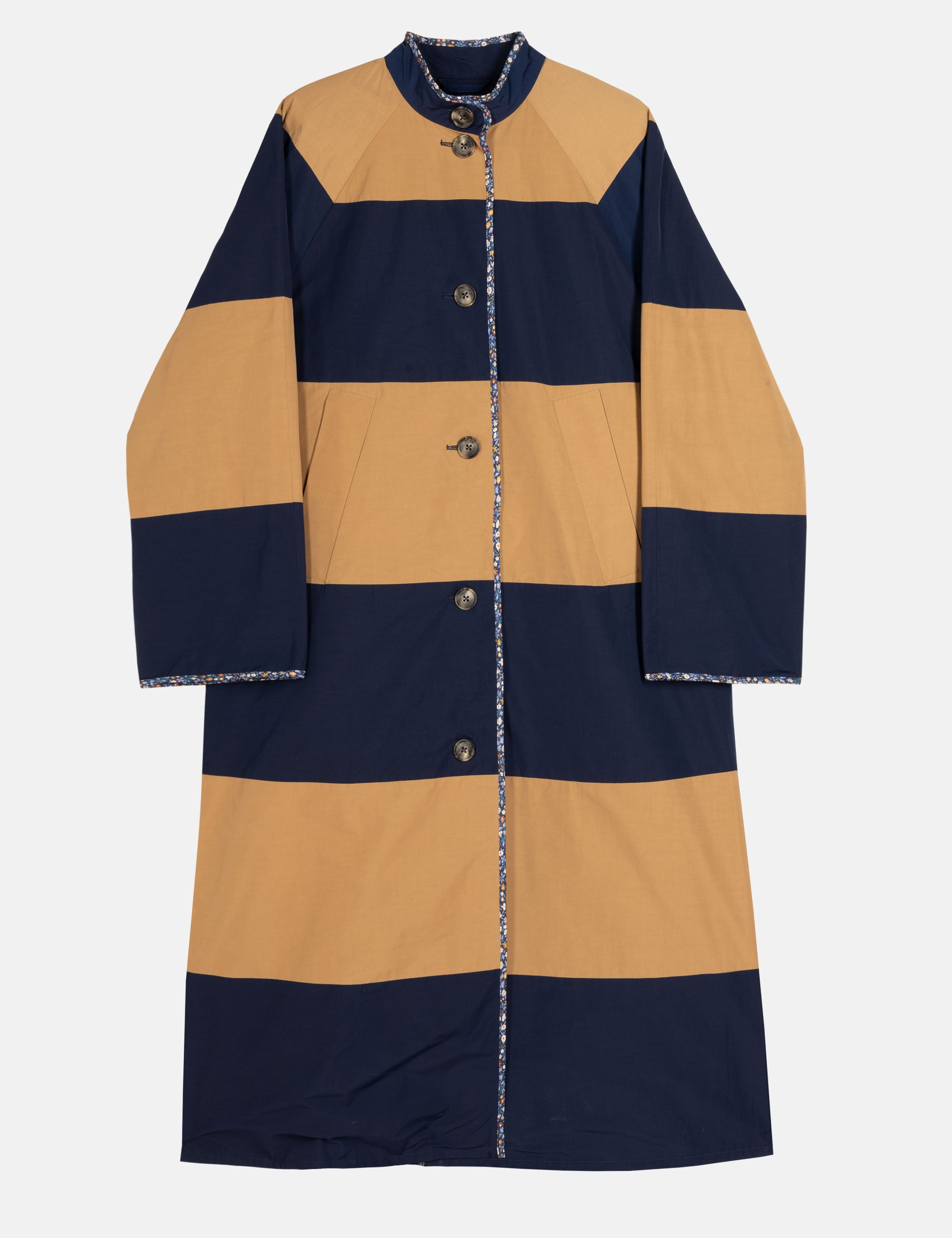 RINA JACKET - CARAMEL/BLUE