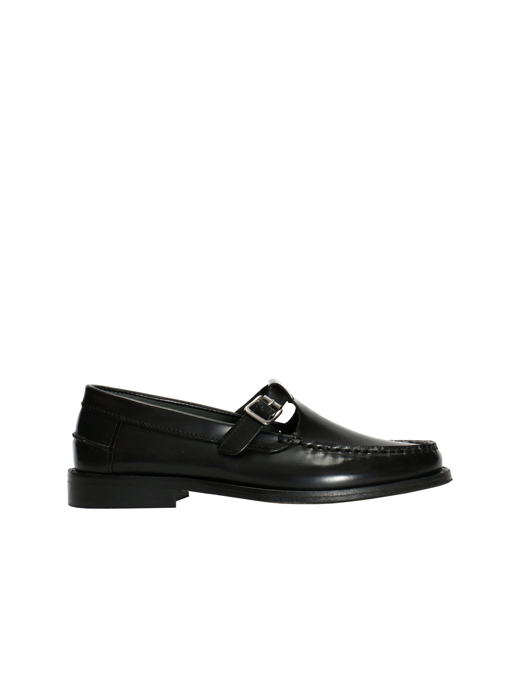 T-BAR MOCCASIN LOAFER - POLIDO - BLACK