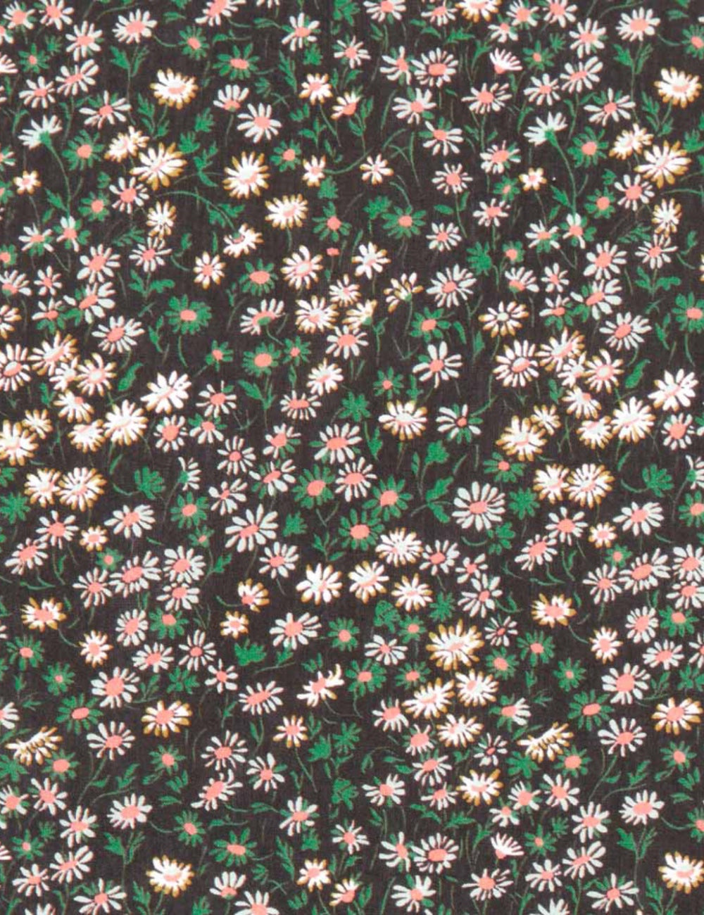 Liberty cotton fabrics marguerite print in green white and yellow