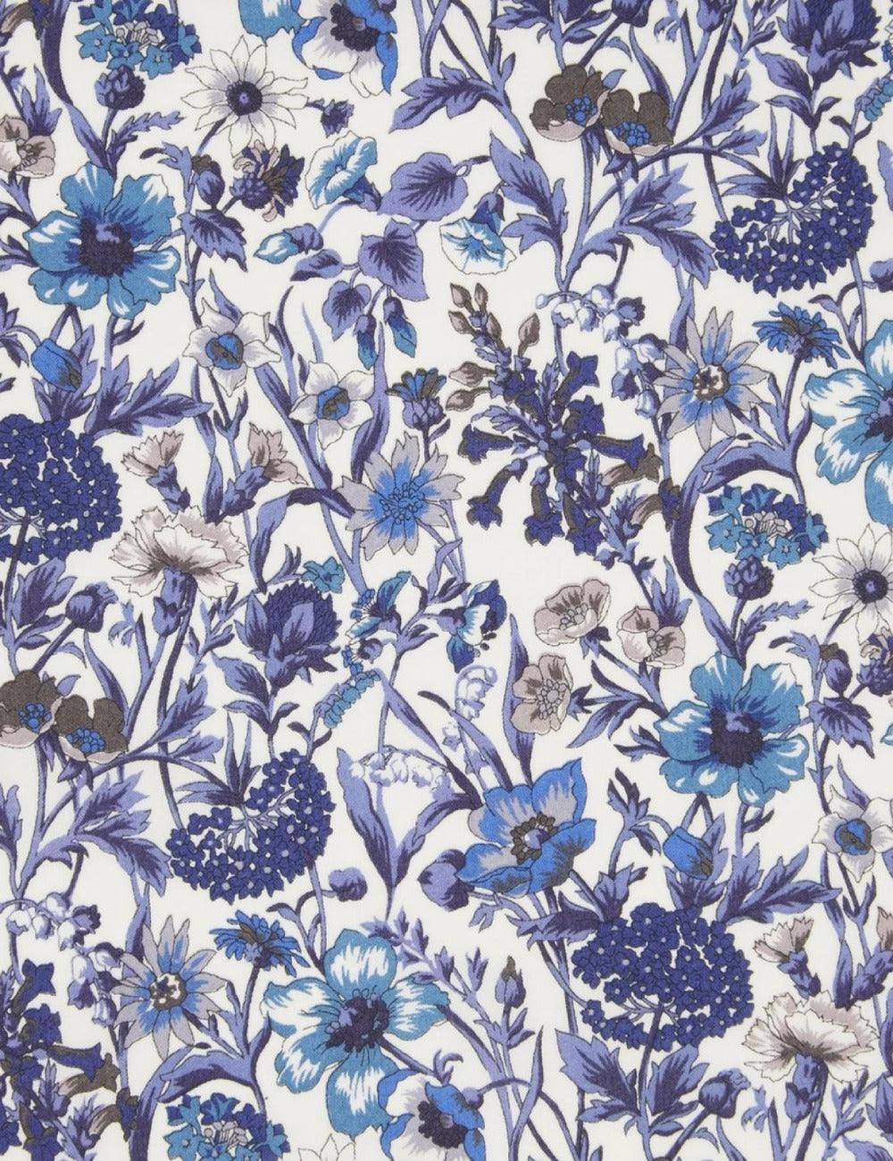 Liberty fabrics blue floral print Rachel